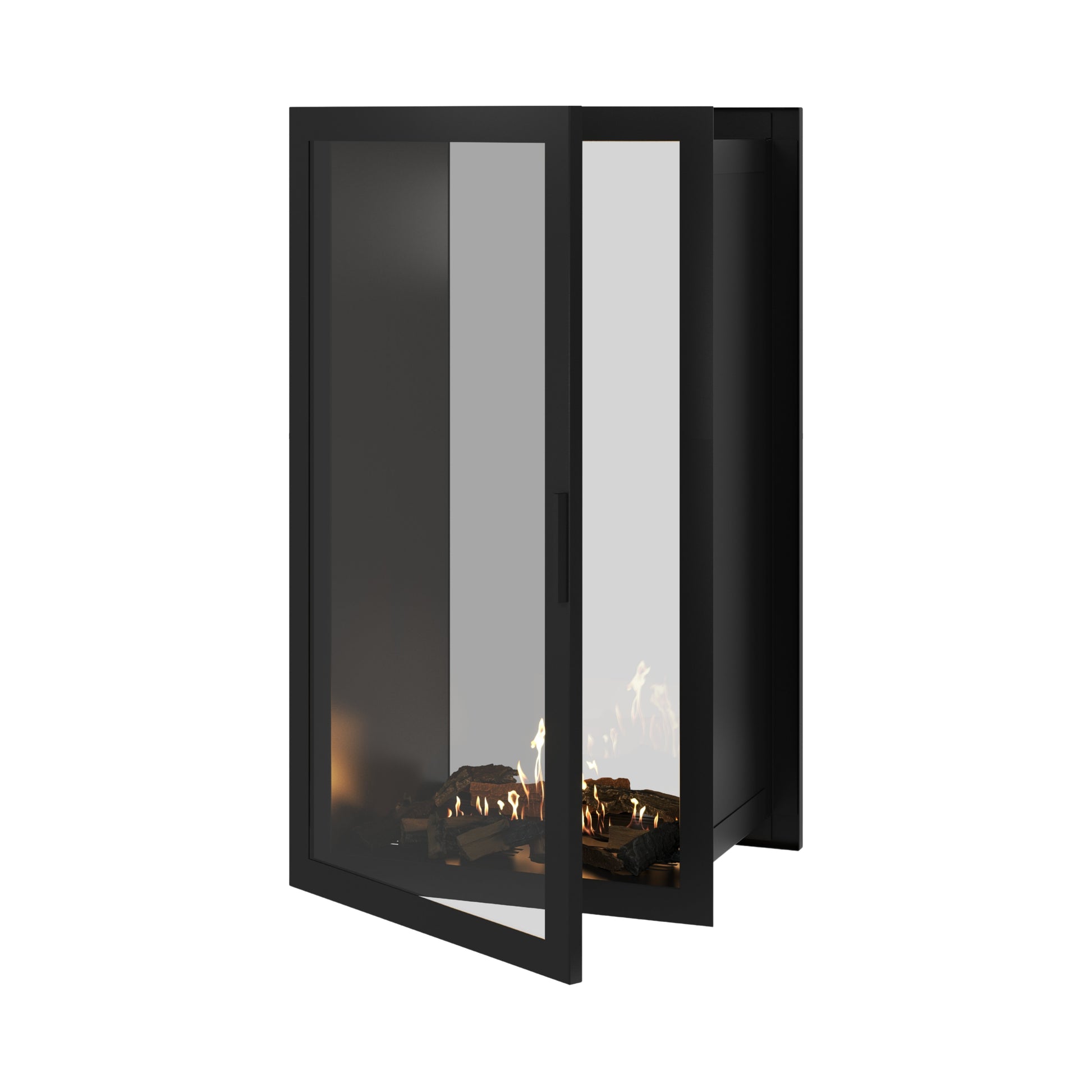 Fame Vertical See-Through Fireplace Full Glass 70 x 120 cm