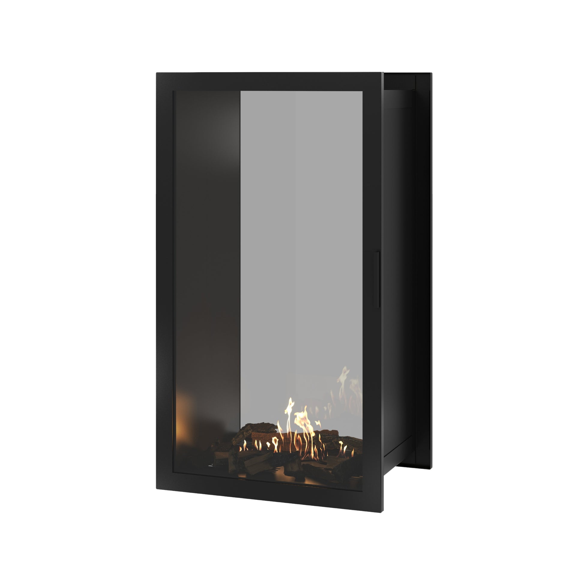 Fame Vertical See-Through Fireplace Full Glass 70 x 120 cm