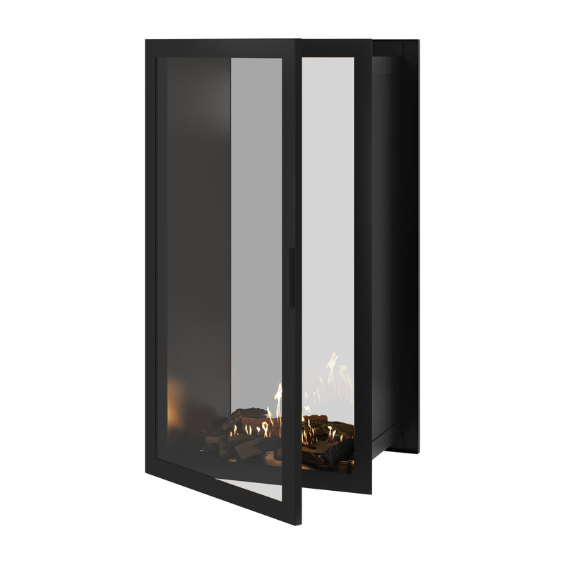 Fame Vertical See-Through Fireplace Full Glass 70 x 140 cm