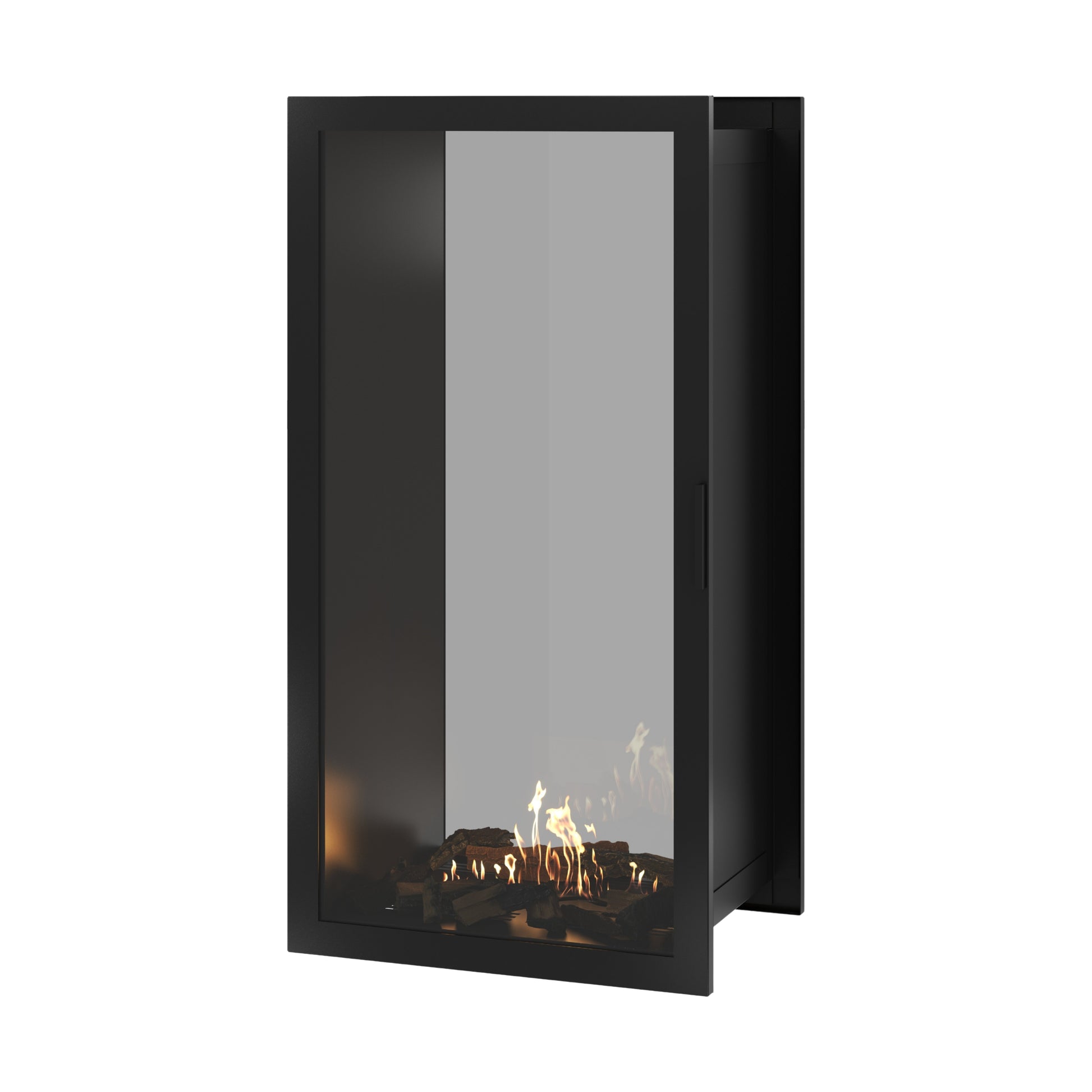 Fame Vertical See-Through Fireplace Full Glass 70 x 160 cm