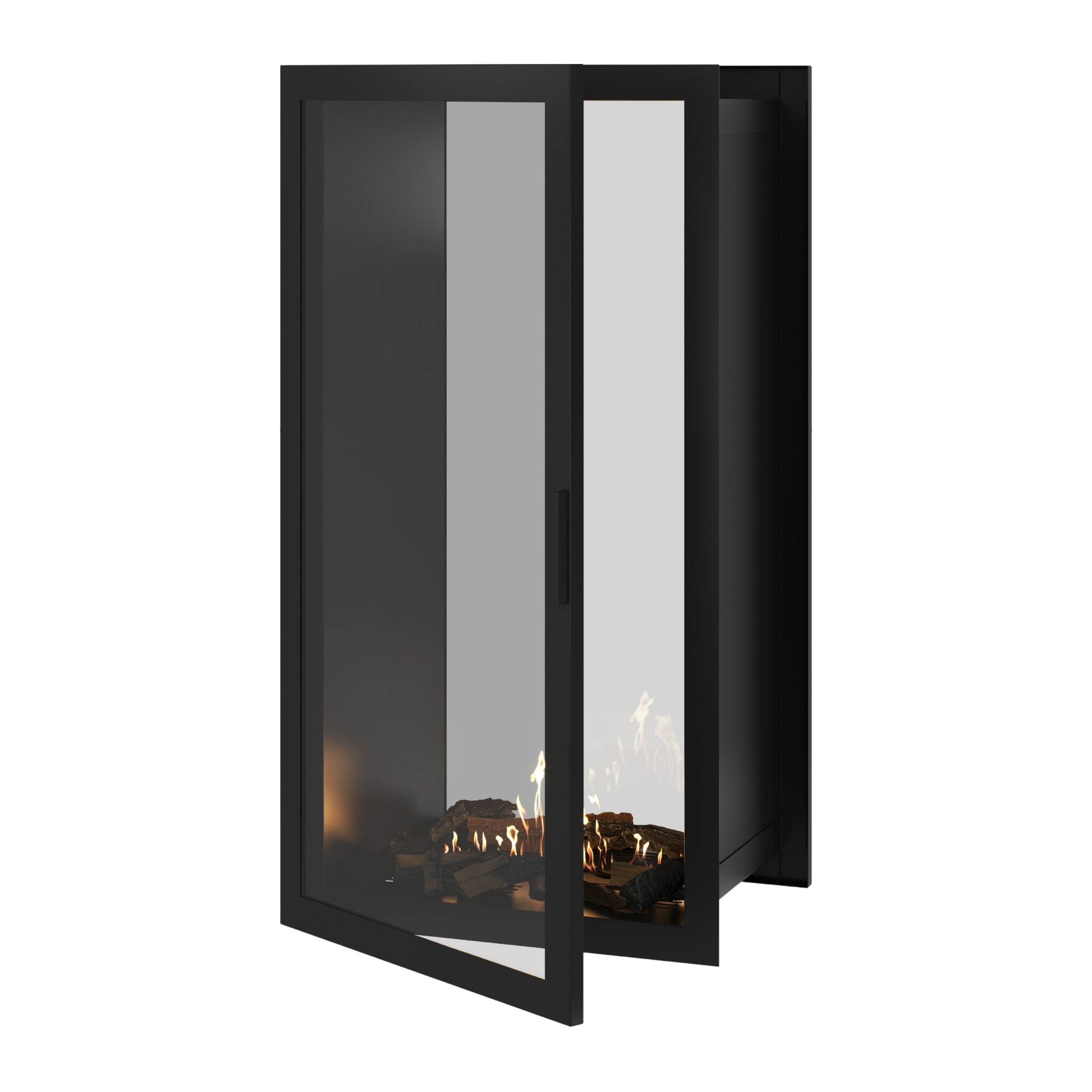 Fame Vertical See-Through Fireplace Full Glass 70 x 160 cm