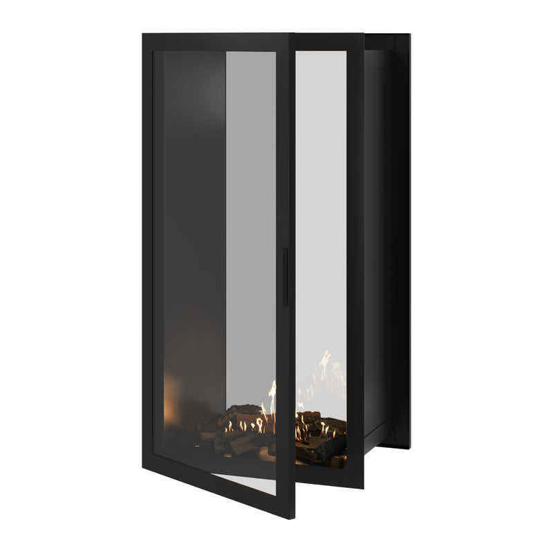 Fame Vertical See-Through Fireplace Full Glass 70 x 160 cm