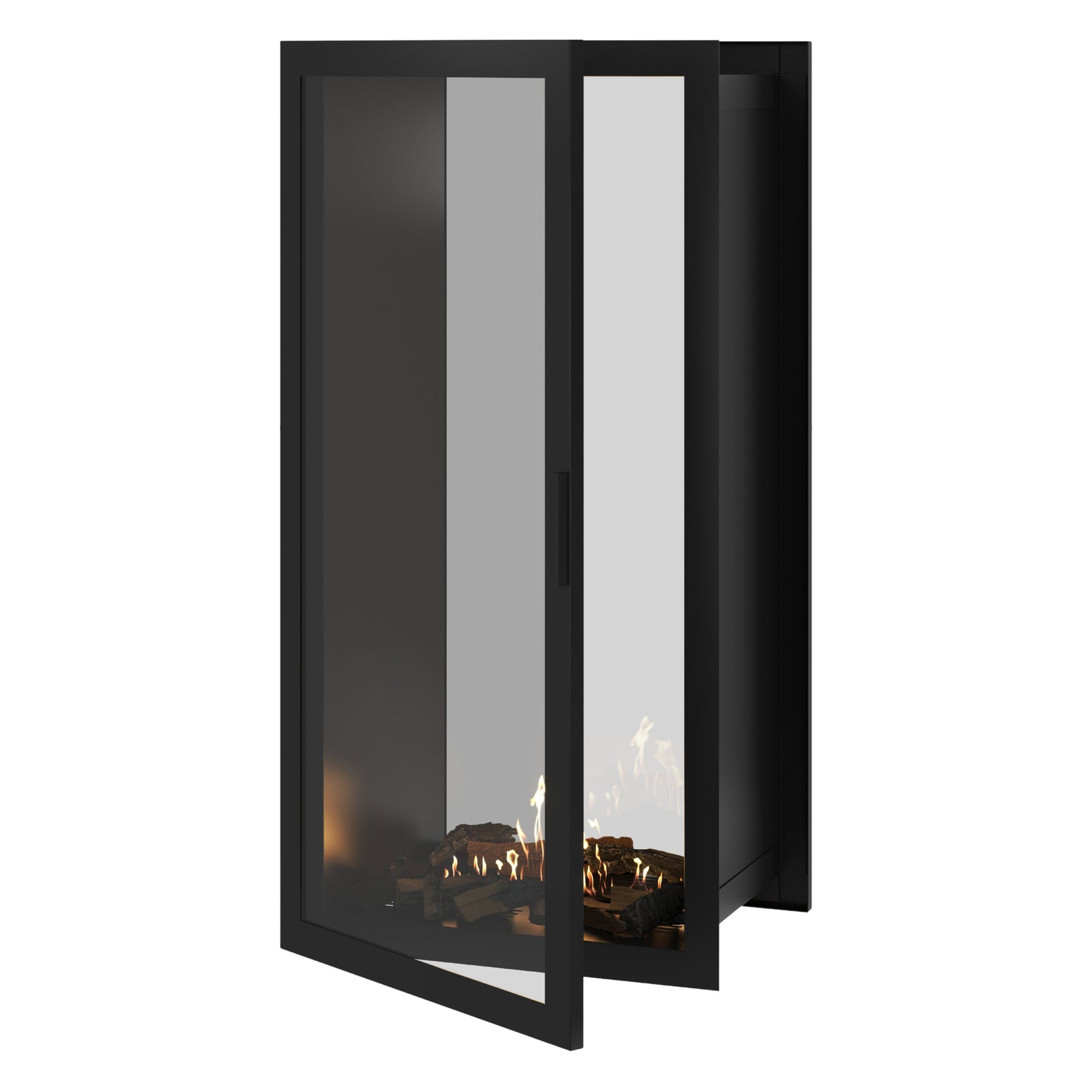 Fame Vertical See-Through Fireplace Full Glass 70 x 180 cm