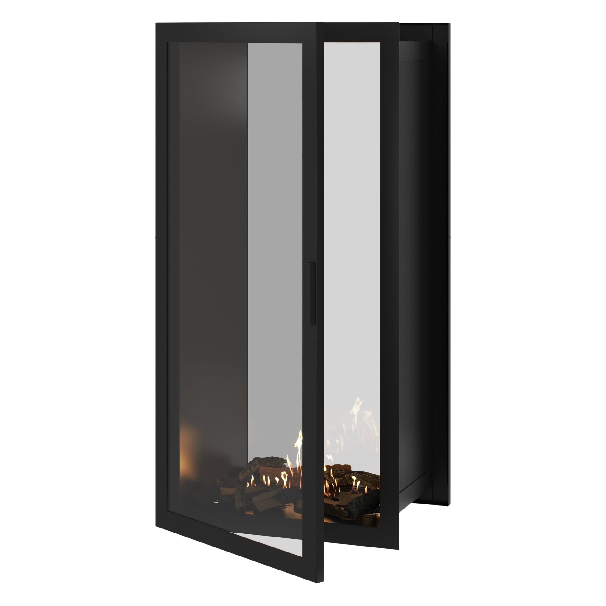 Fame Vertical See-Through Fireplace Full Glass 70 x 180 cm