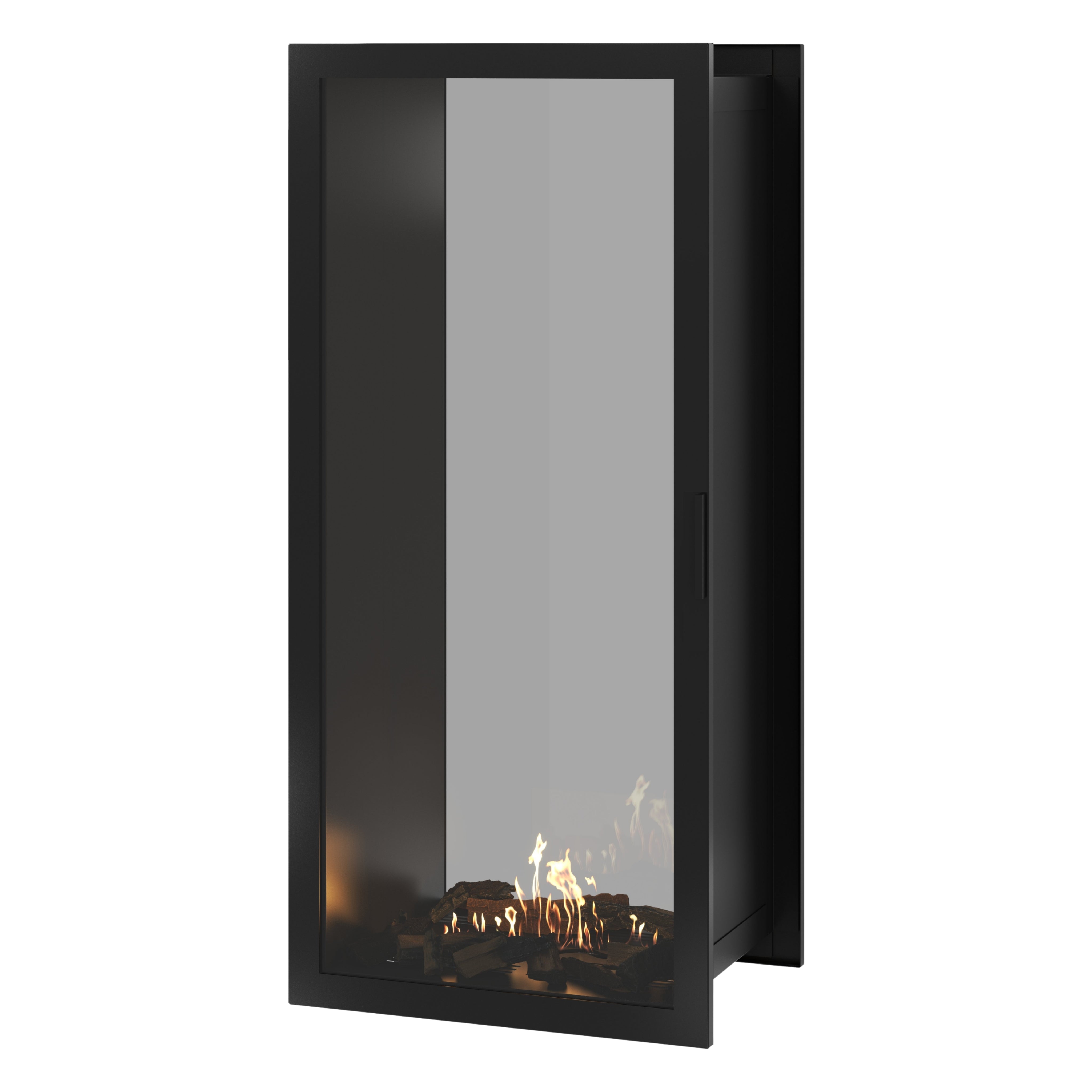 Image of Fame Vertical See-Through Fireplace Full Glass 70 x 200 cm