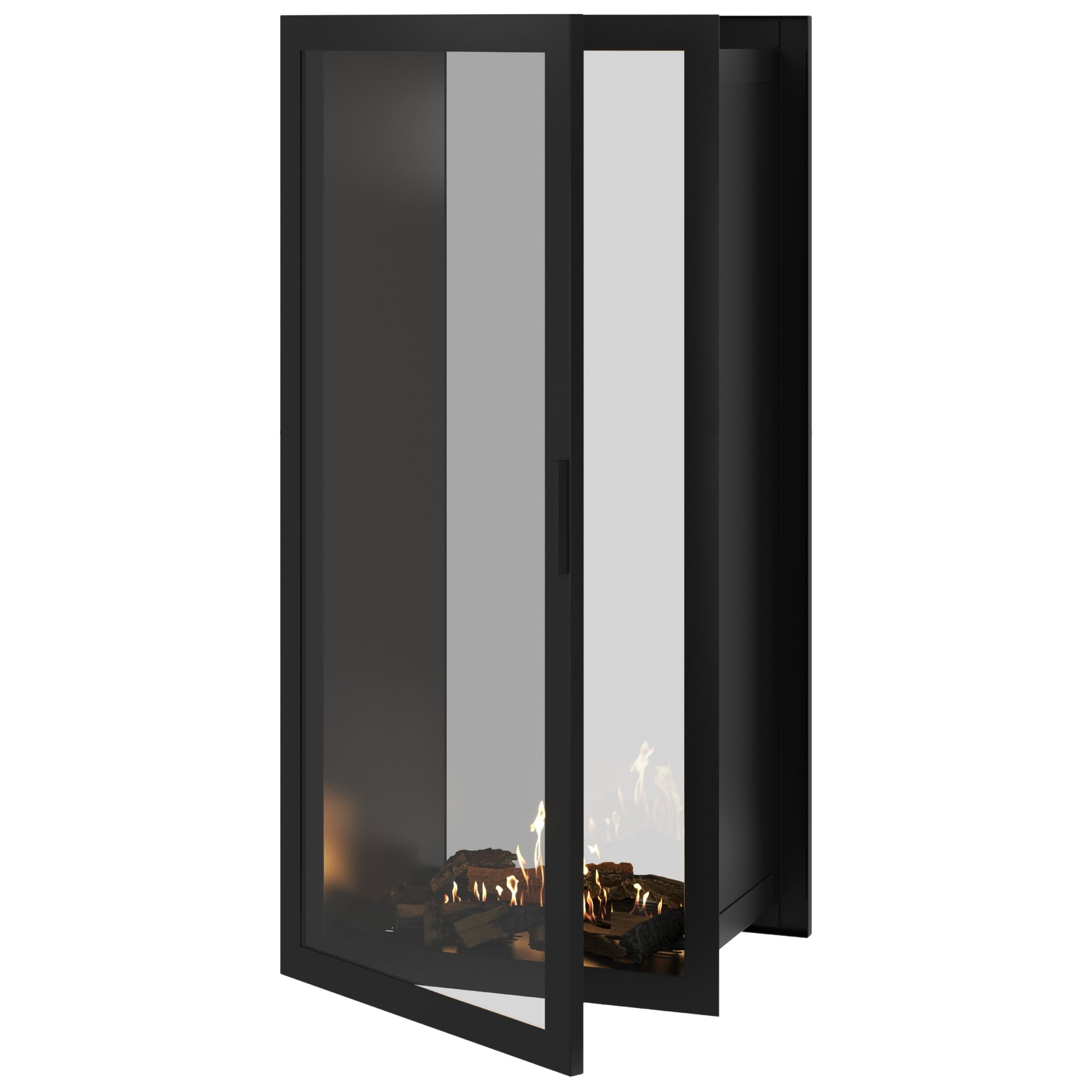 Fame Vertical See-Through Fireplace Full Glass 70 x 200 cm