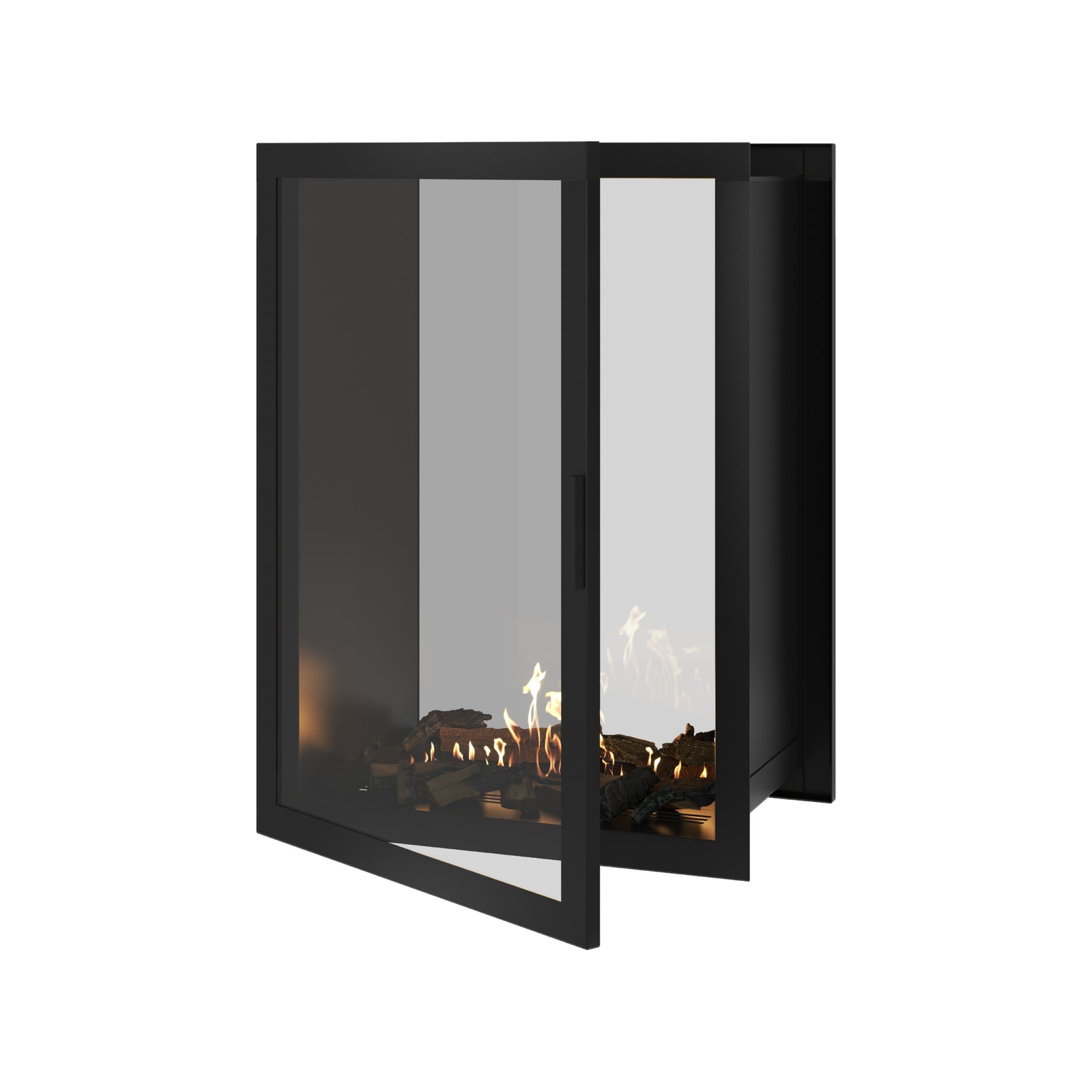 Fame Vertical See-Through Fireplace Full Glass 80 x 100 cm