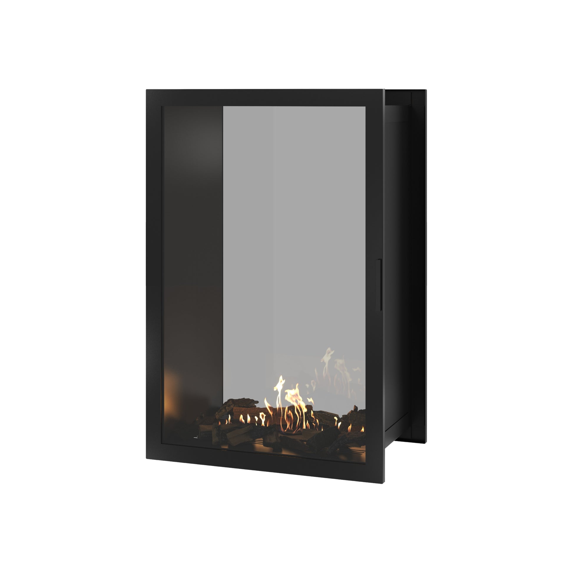 Fame Vertical See-Through Fireplace Full Glass 80 x 100 cm