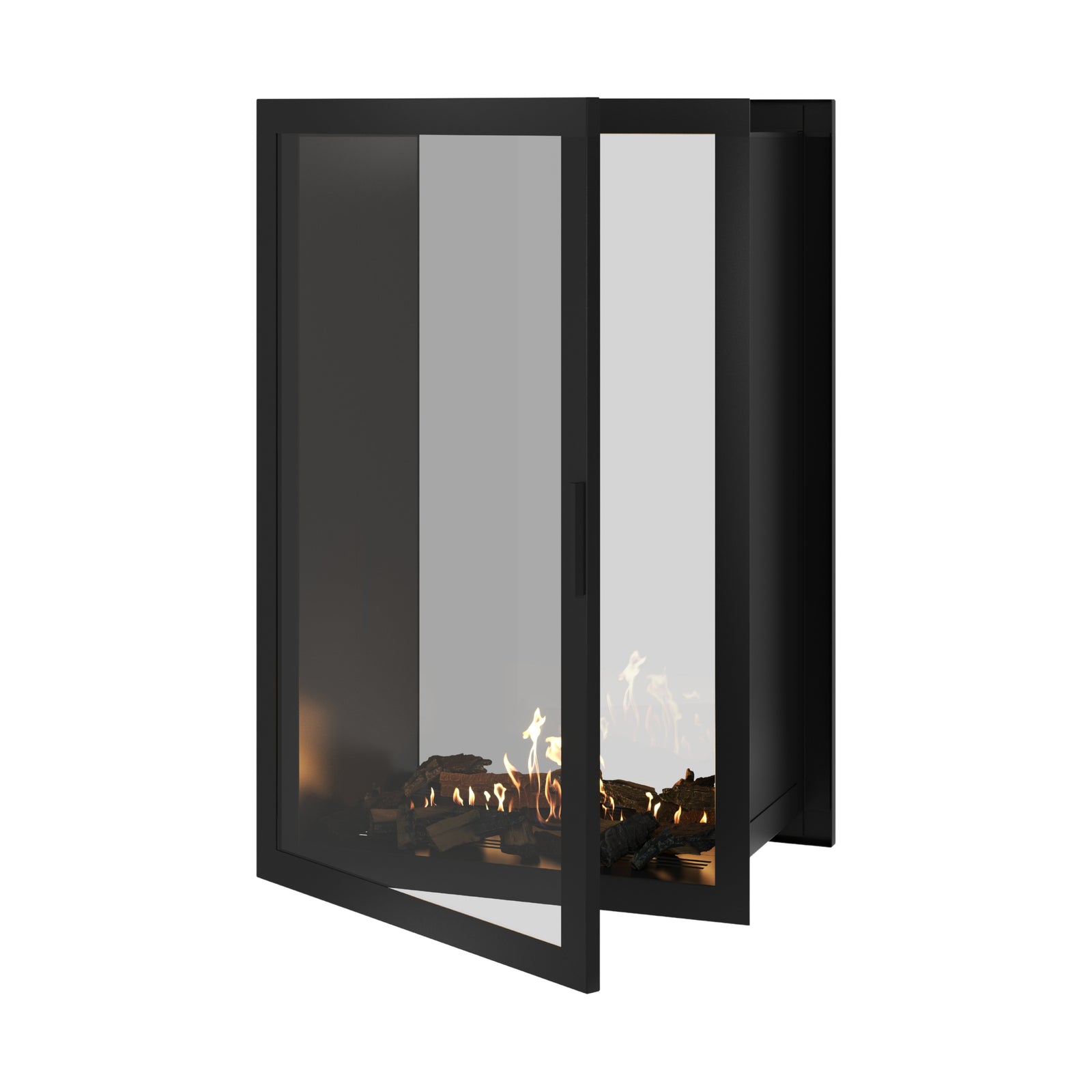 Fame Vertical See-Through Fireplace Full Glass 80 x 140 cm