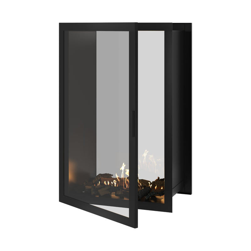 Fame Vertical See-Through Fireplace Full Glass 80 x 120 cm