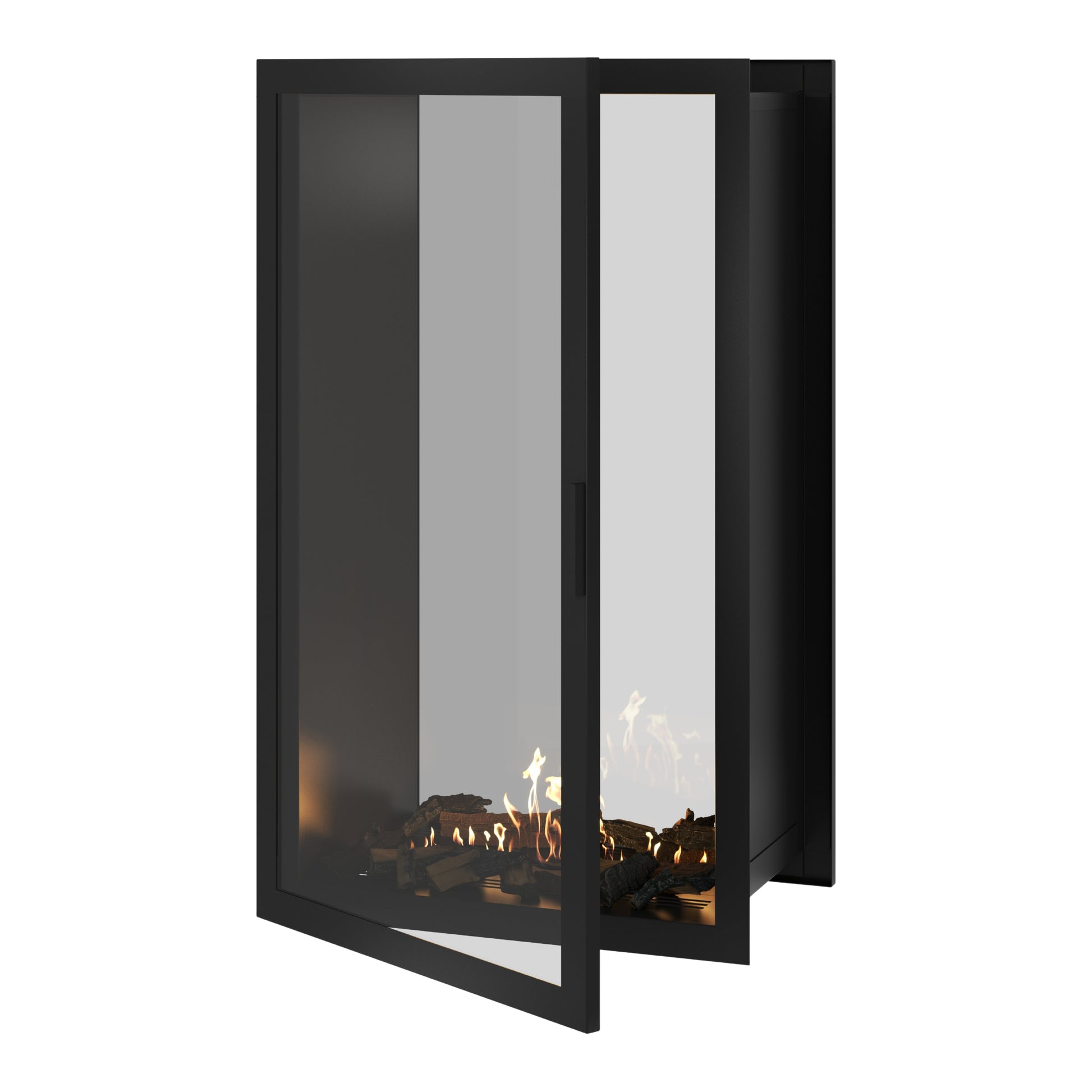 Fame Vertical See-Through Fireplace Full Glass 80 x 160 cm