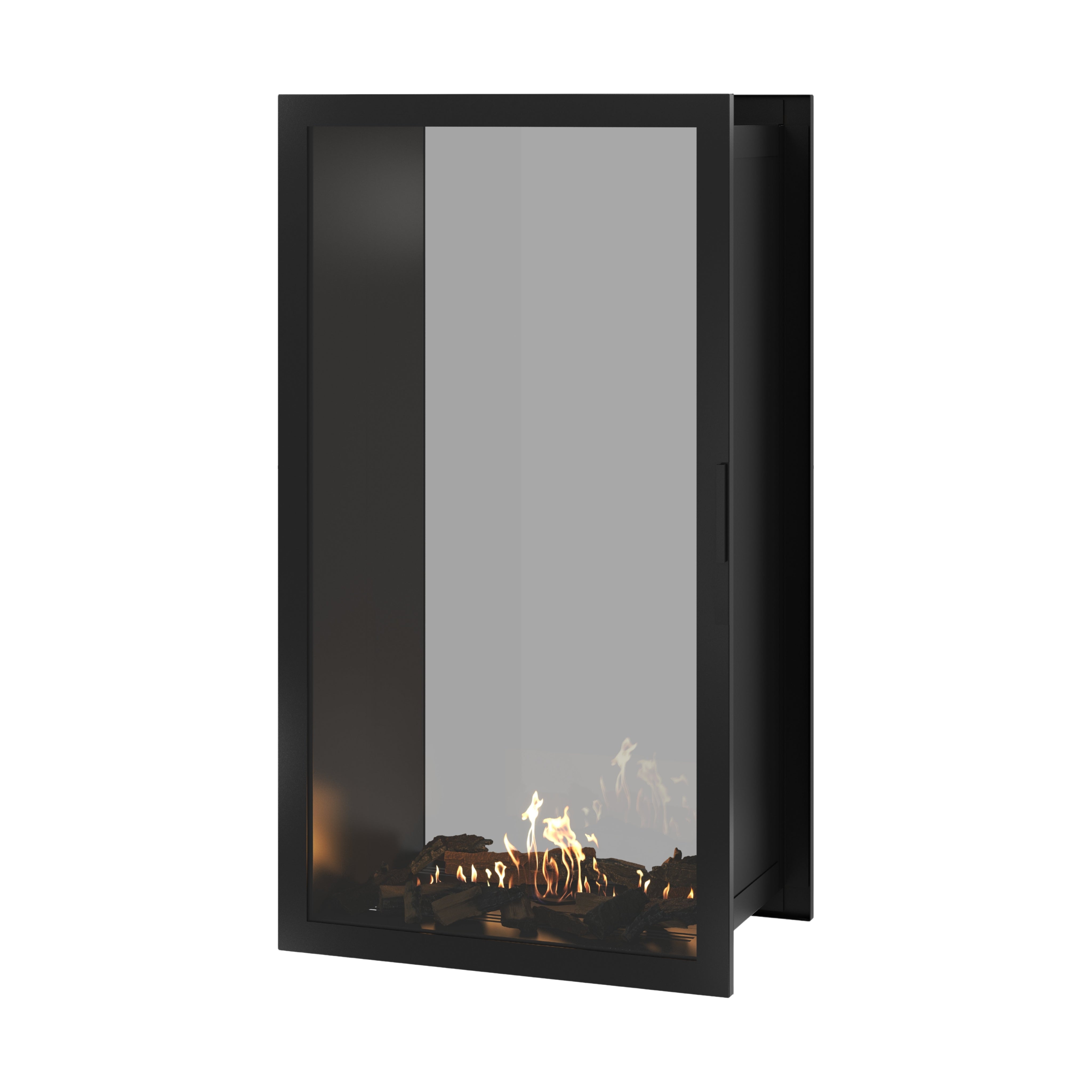Image of Fame Vertical See-Through Fireplace Full Glass 80 x 160 cm