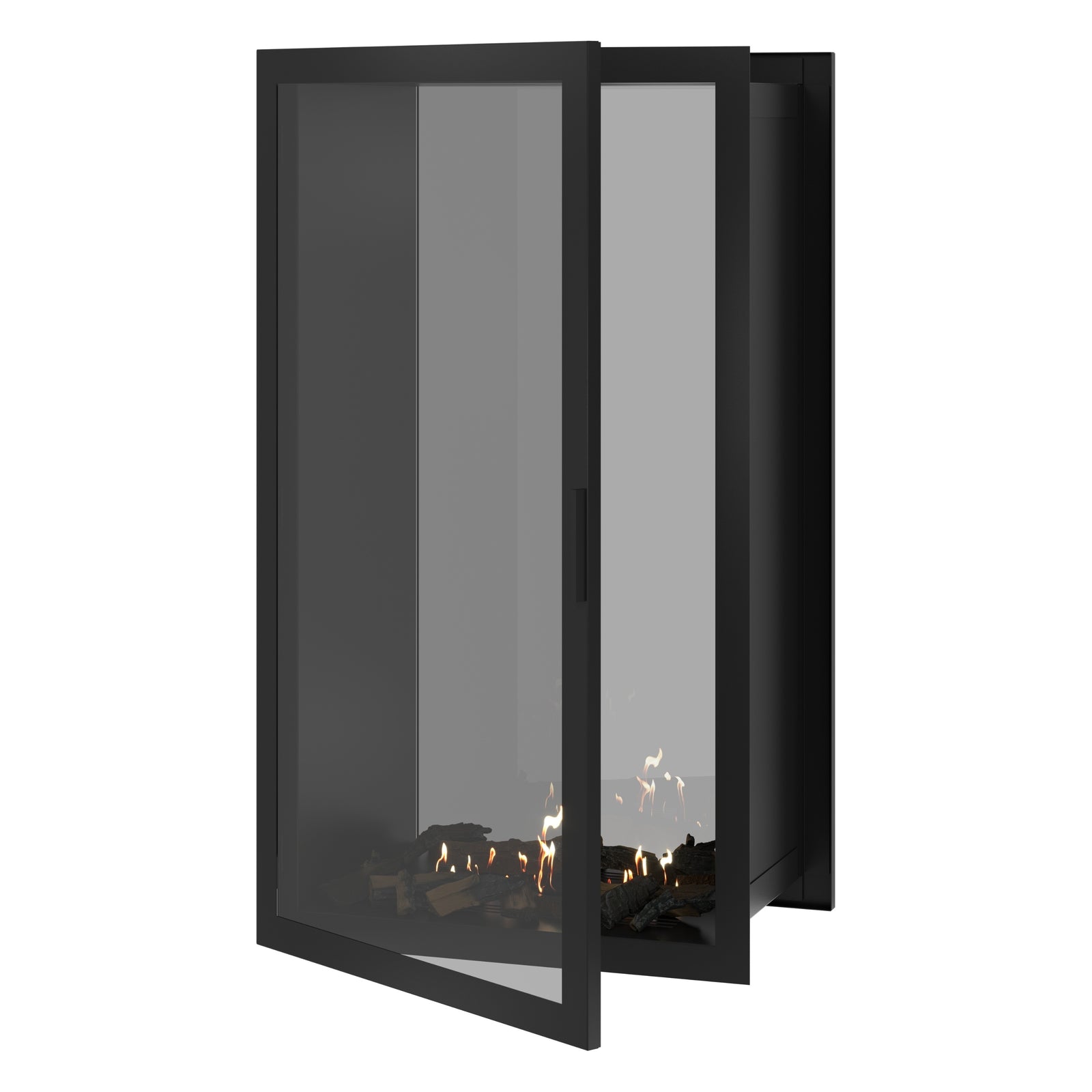 Fame Vertical See-Through Fireplace Full Glass 80 x 180 cm
