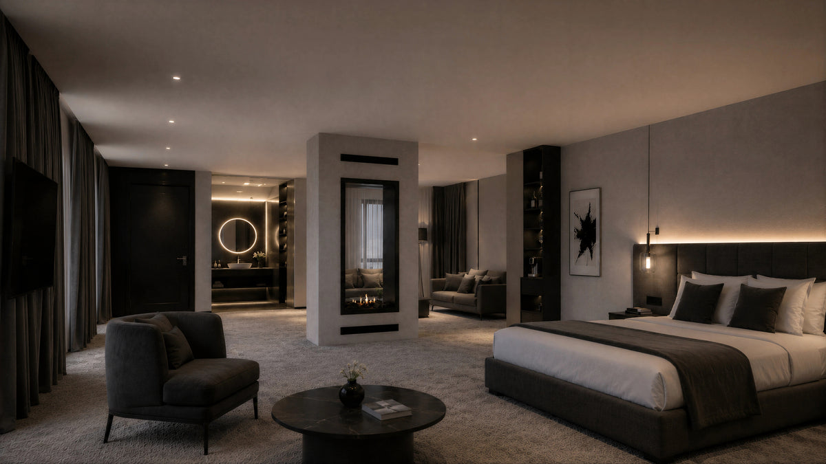 Fame Vertical See-Through Fireplace Full Glass 80 x 180 cm