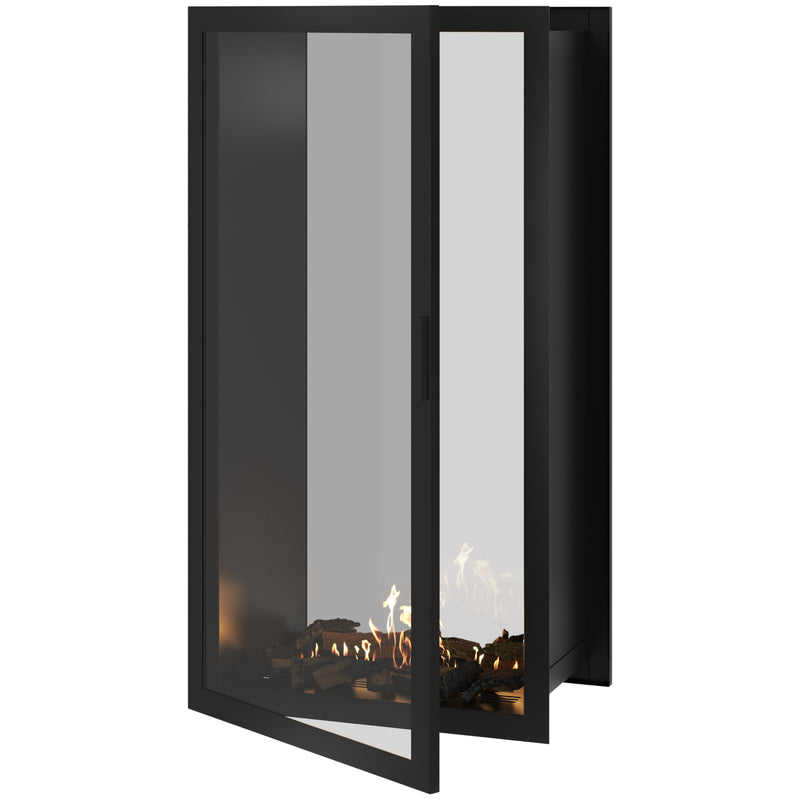 Fame Vertical See-Through Fireplace Full Glass 80 x 200 cm