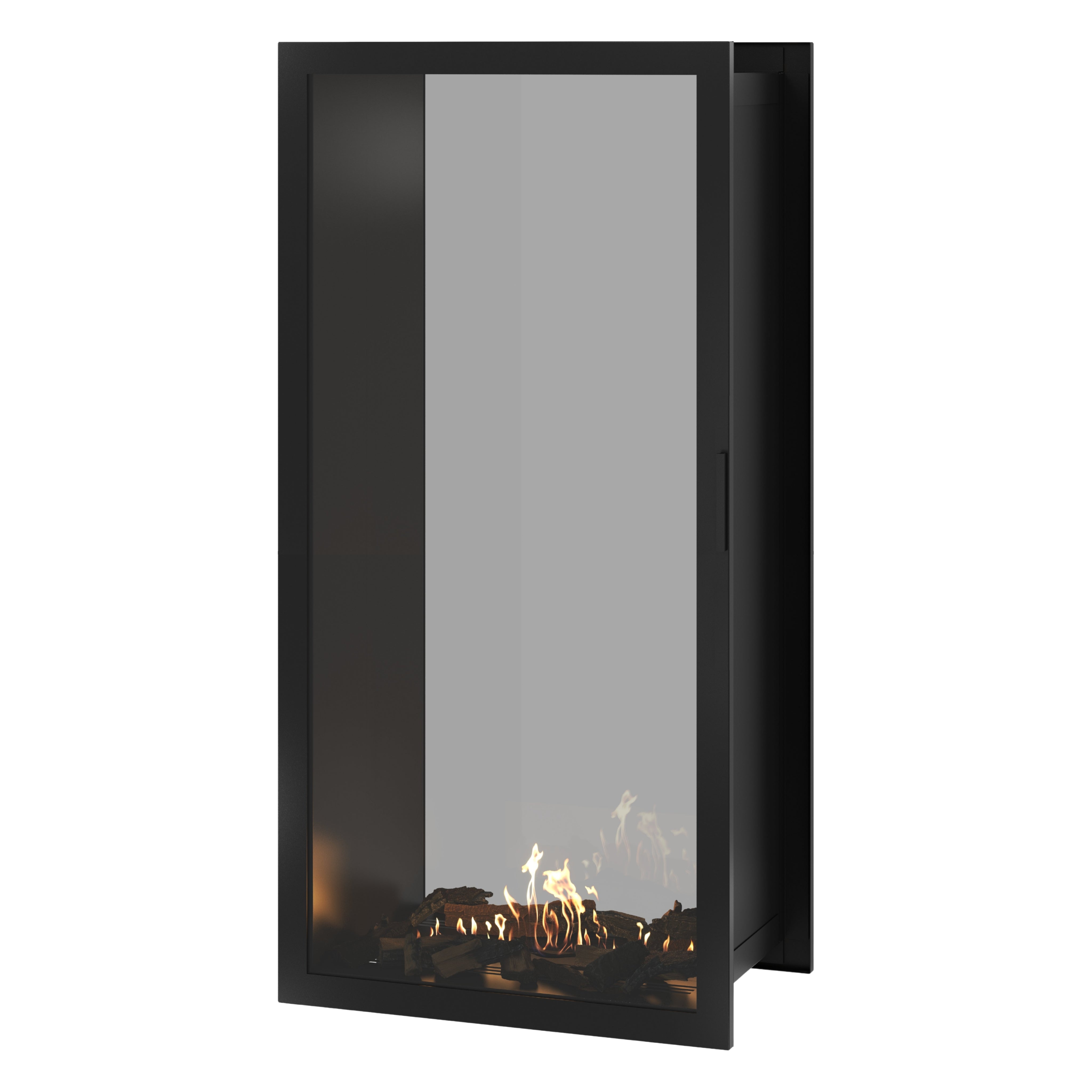 Image of Fame Vertical See-Through Fireplace Full Glass 80 x 200 cm
