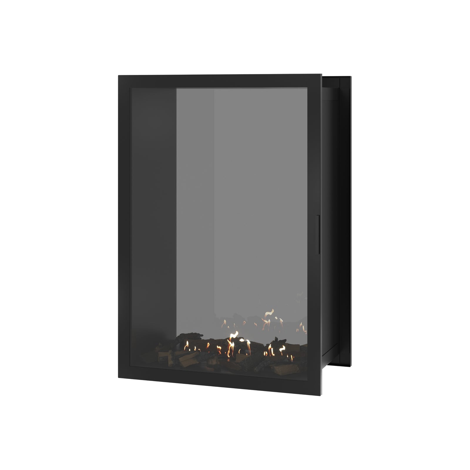 Fame Vertical See-Through Fireplace Full Glass 90 x 100 cm