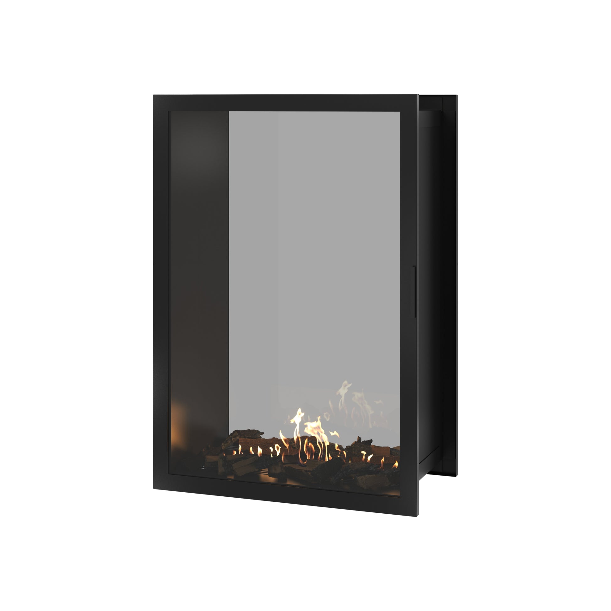 Fame Vertical See-Through Fireplace Full Glass 90 x 100 cm