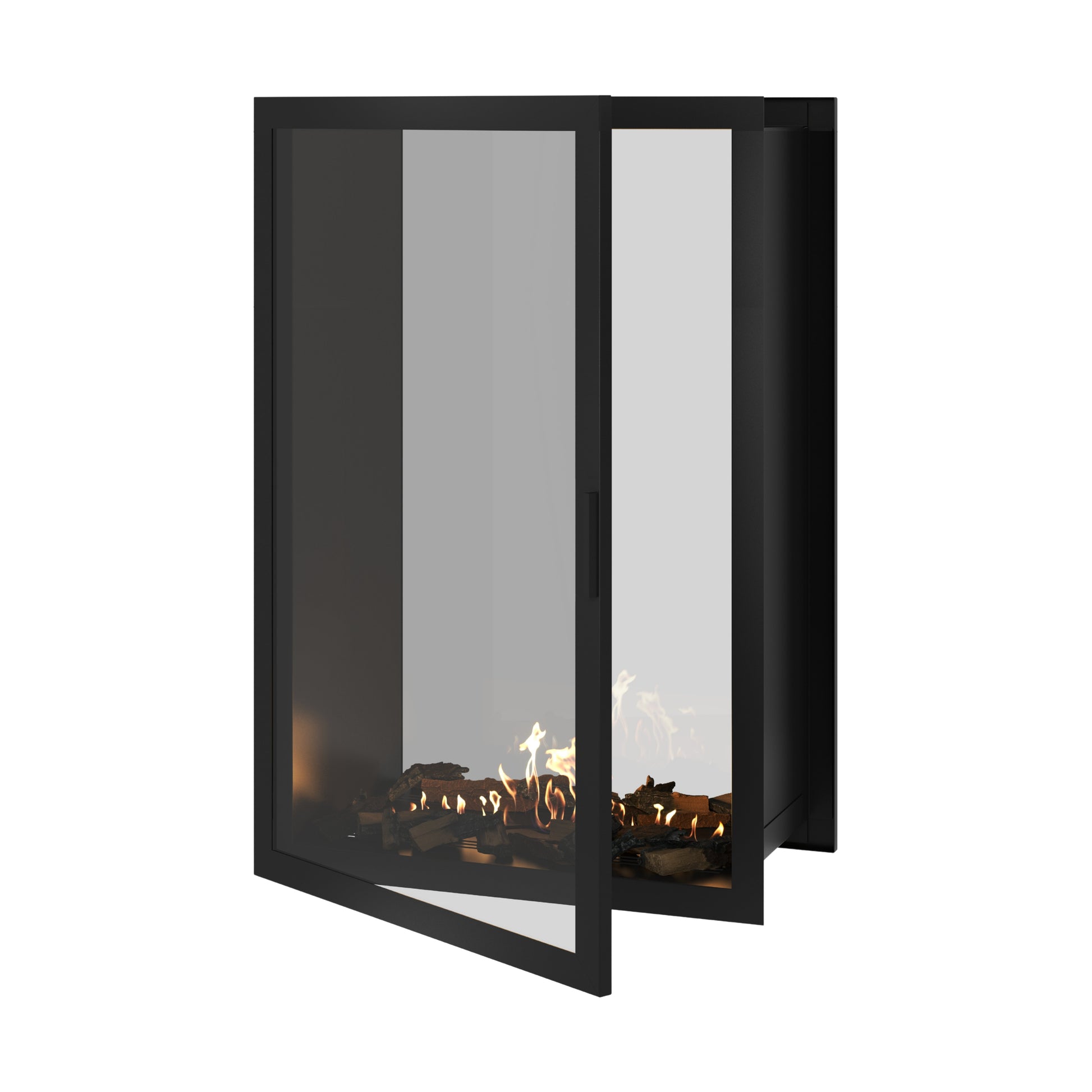 Fame Vertical See-Through Fireplace Full Glass 90 x 120 cm