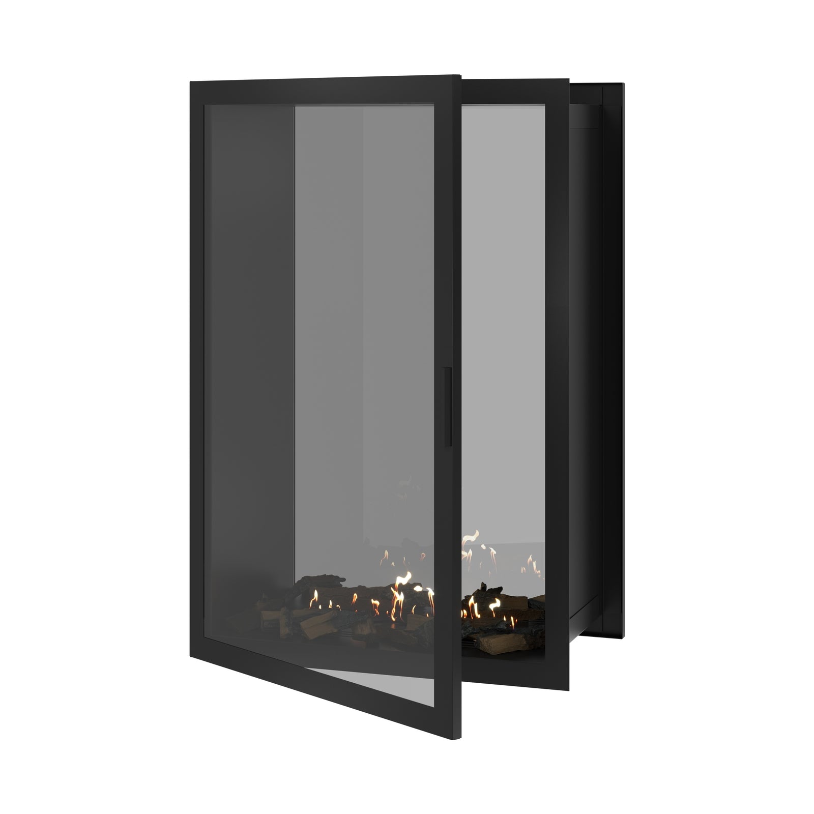 Fame Vertical See-Through Fireplace Full Glass 90 x 120 cm