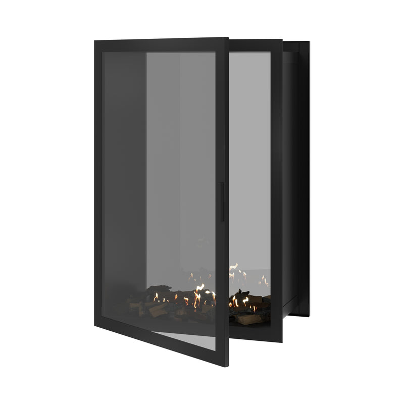 Fame Vertical See-Through Fireplace Full Glass 90 x 120 cm