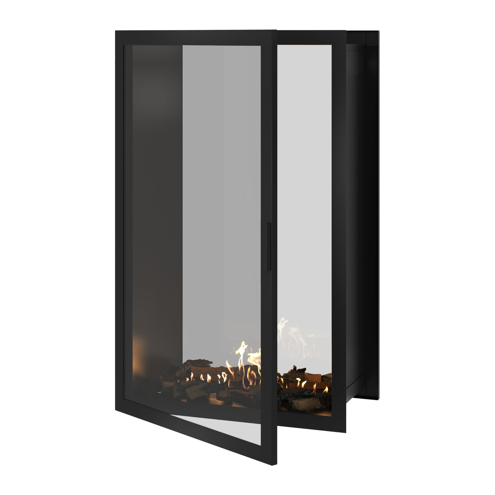 Fame Vertical See-Through Fireplace Full Glass 90 x 140 cm