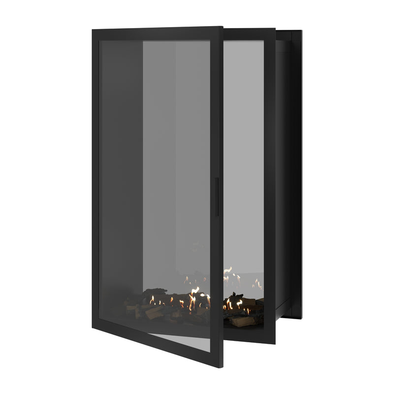 Fame Vertical See-Through Fireplace Full Glass 90 x 140 cm