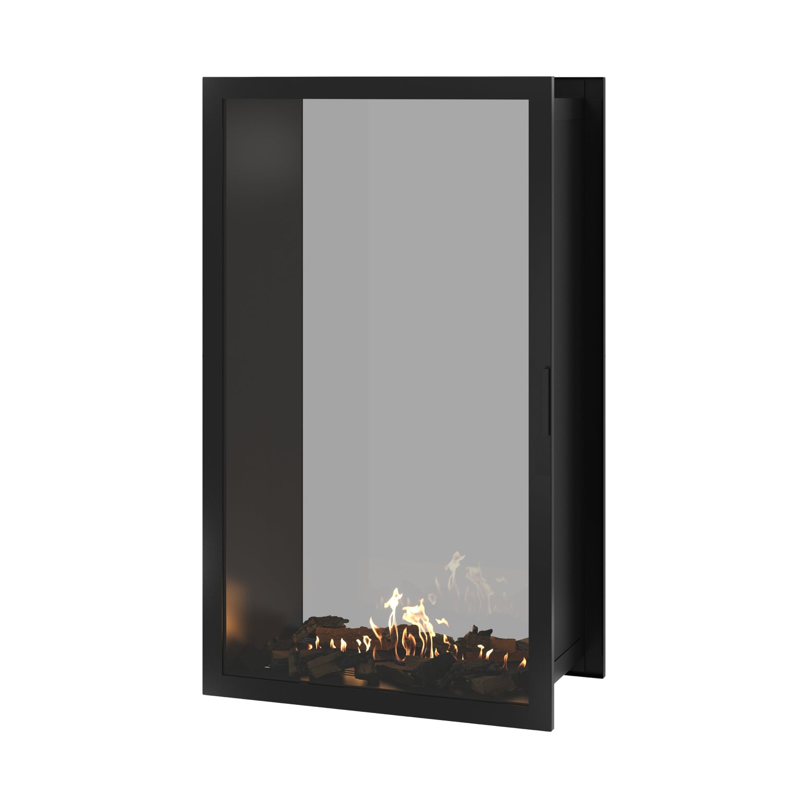 Fame Vertical See-Through Fireplace Full Glass 90 x 140 cm
