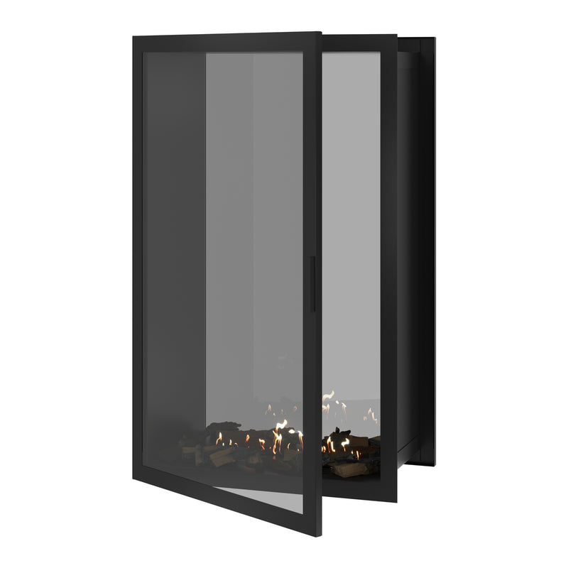 Fame Vertical See-Through Fireplace Full Glass 90 x 160 cm