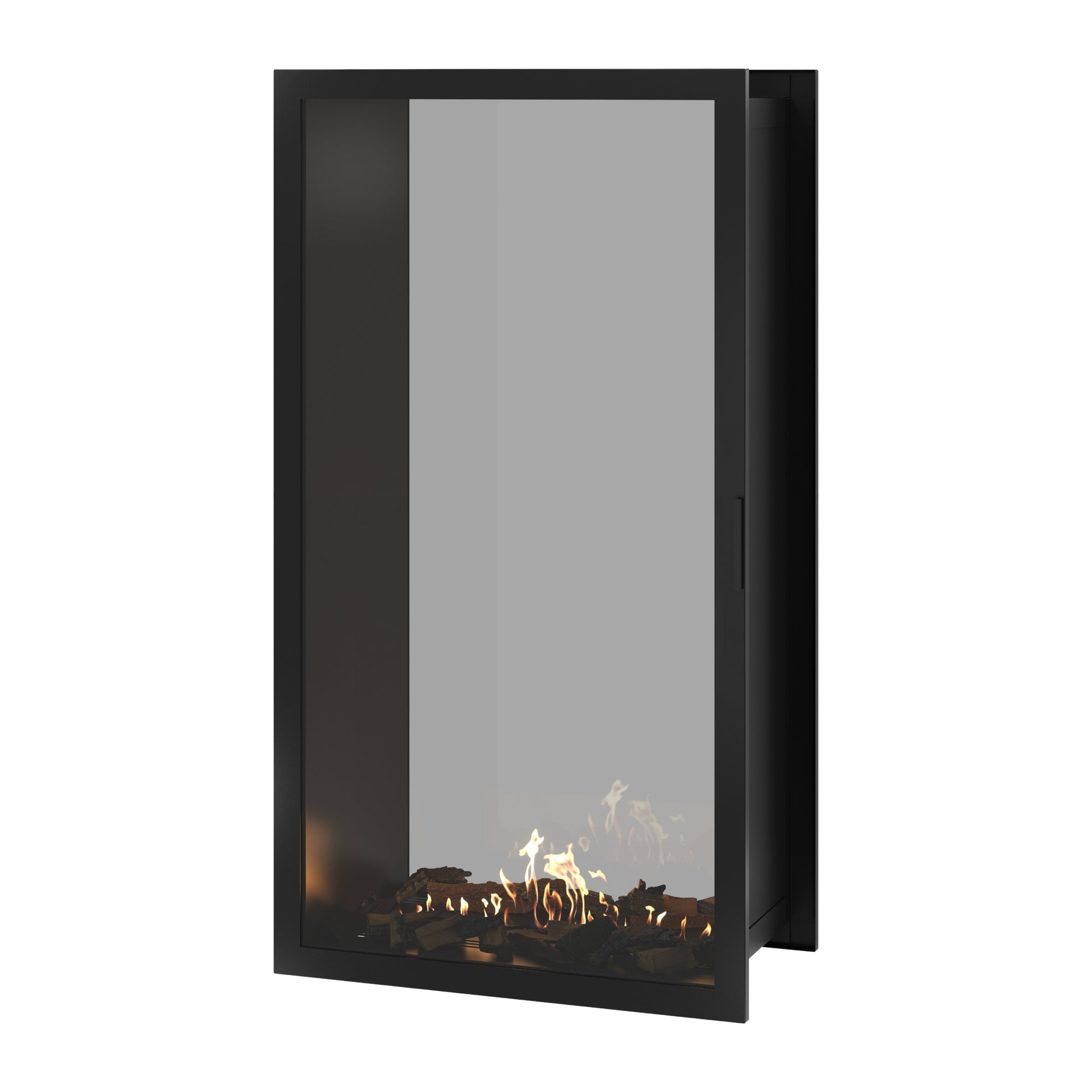 Fame Vertical See-Through Fireplace Full Glass 90 x 180 cm