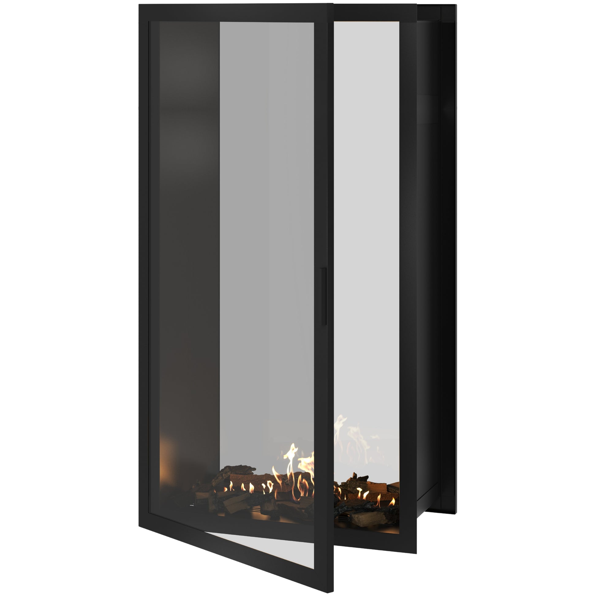 Fame Vertical See-Through Fireplace Full Glass 90 x 200 cm