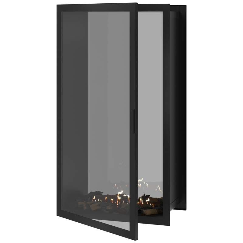 Fame Vertical See-Through Fireplace Full Glass 90 x 200 cm