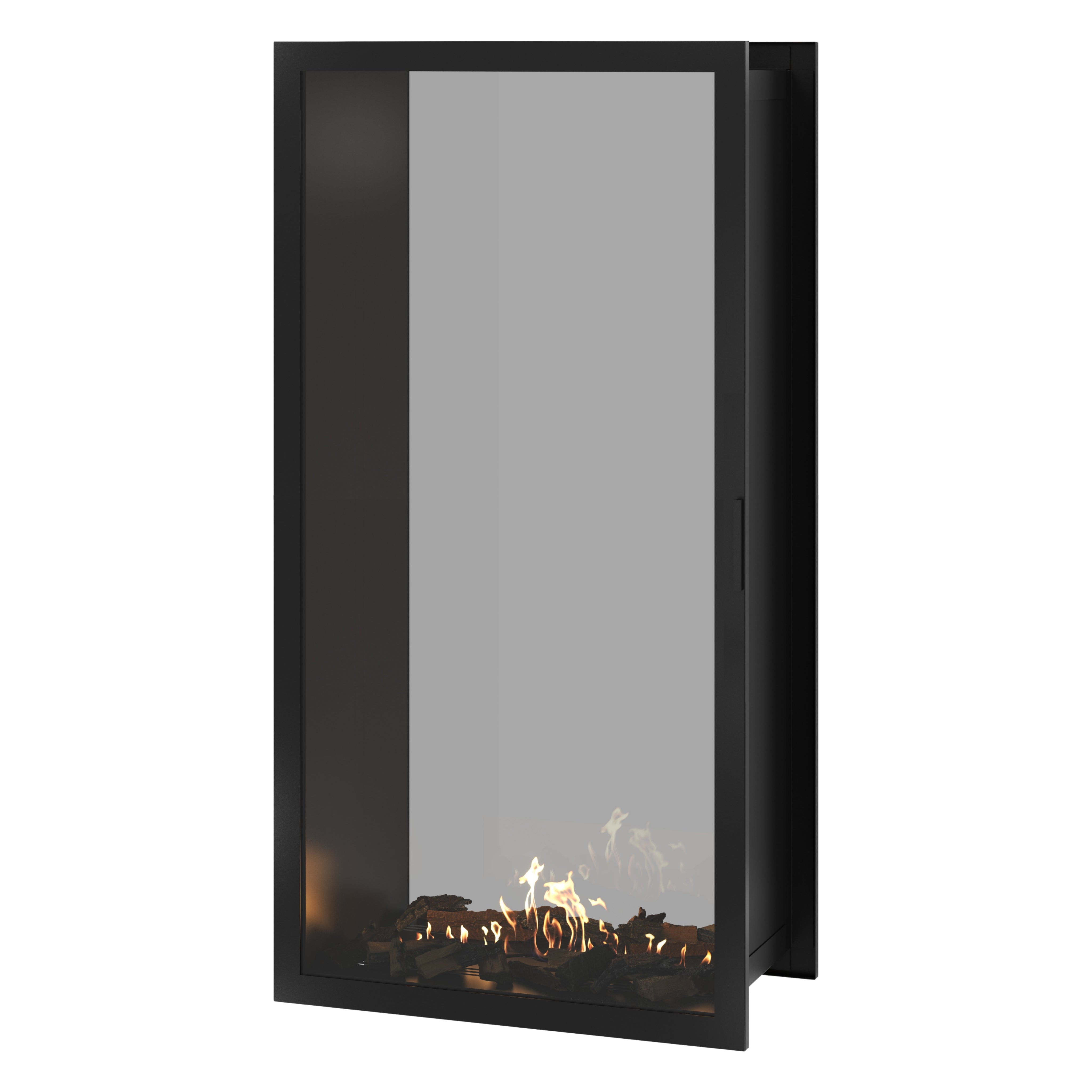 Image of Fame Vertical See-Through Fireplace Full Glass 90 x 200 cm