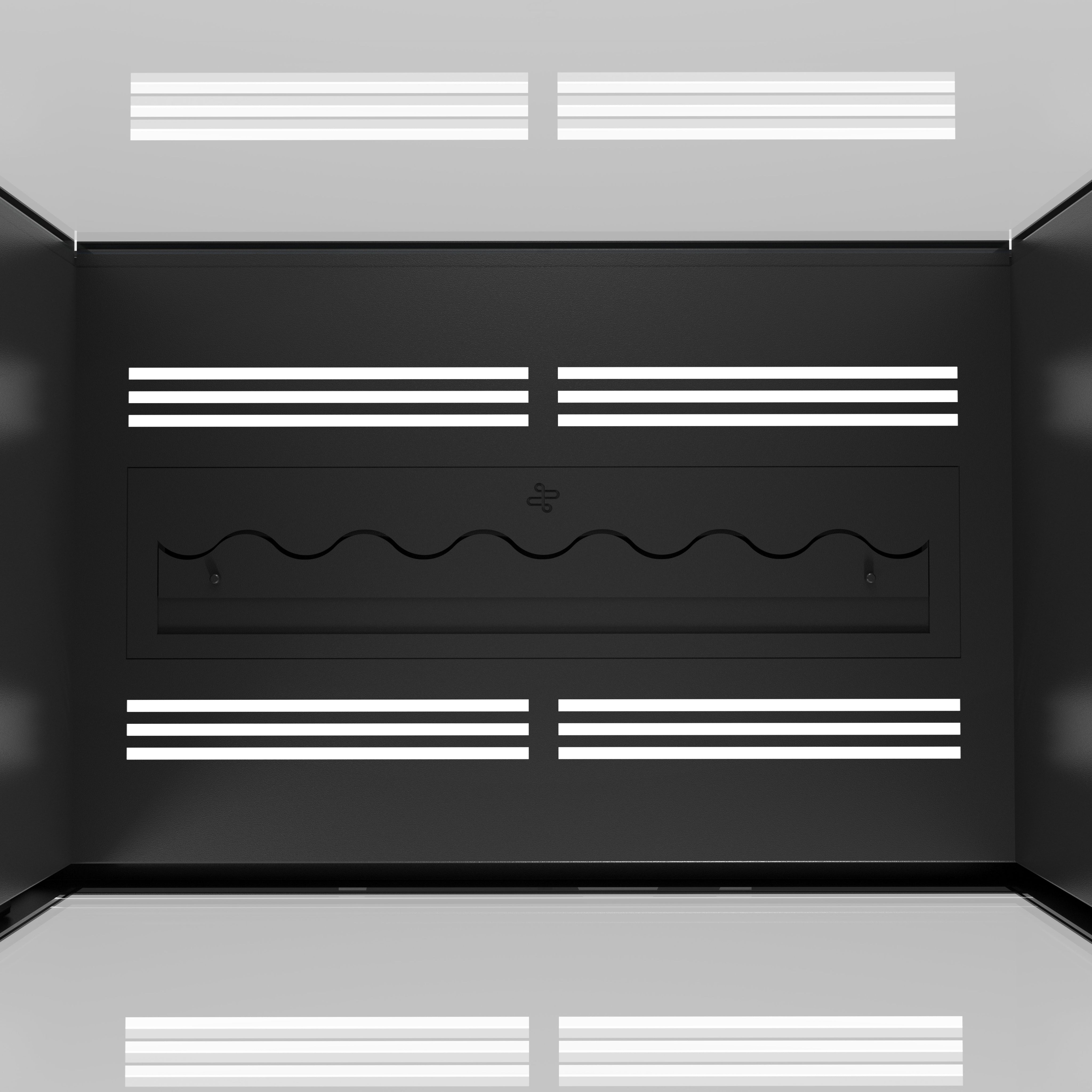 Image of Fame Vertical See-Through Fireplace Full Glass 90 x 120 cm