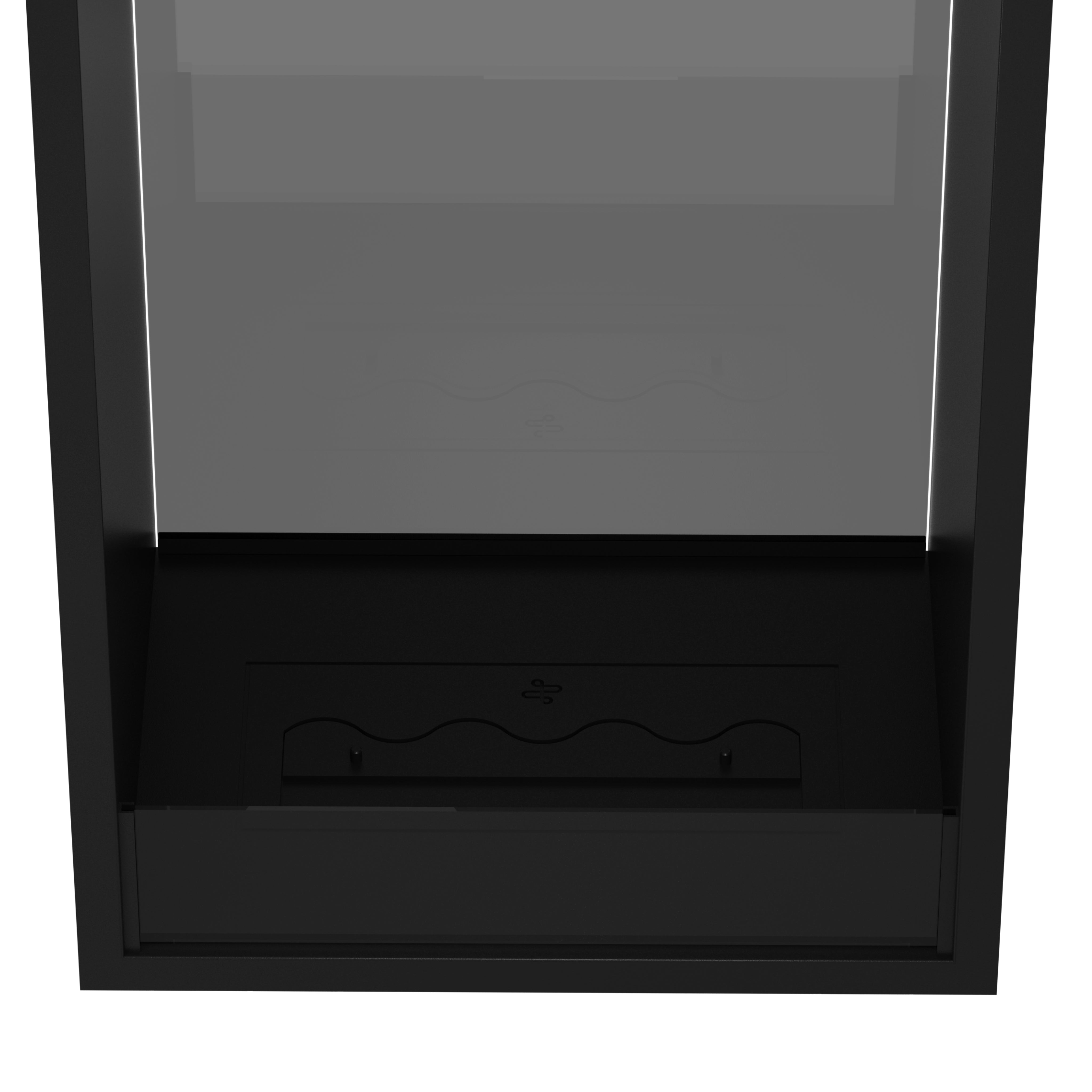 Image of Fame Vertical See-Through Fireplace Single Full Glass 60 x 100 cm