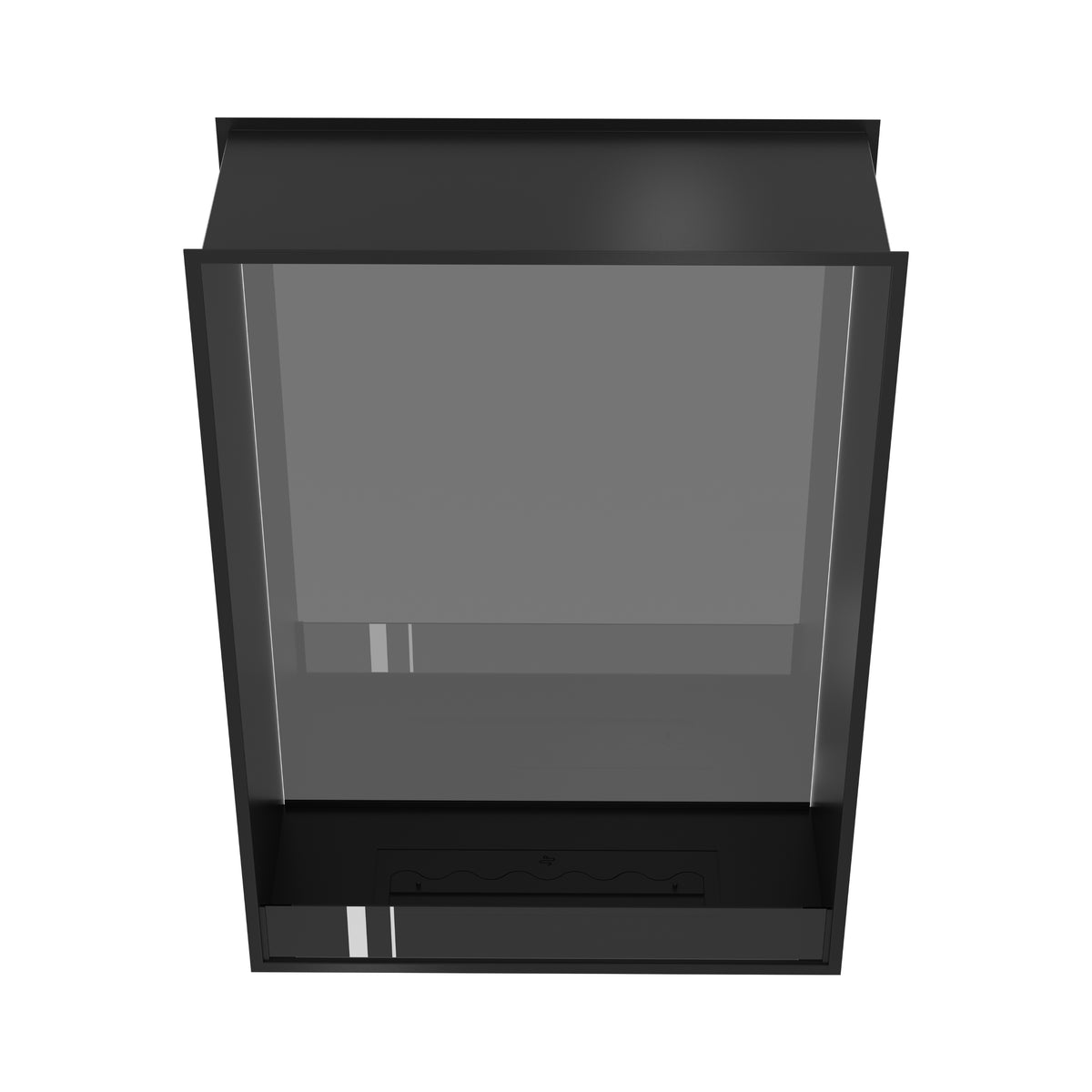 Fame Vertical See-through Fireplace Single Full Glass 100 x 120 cm