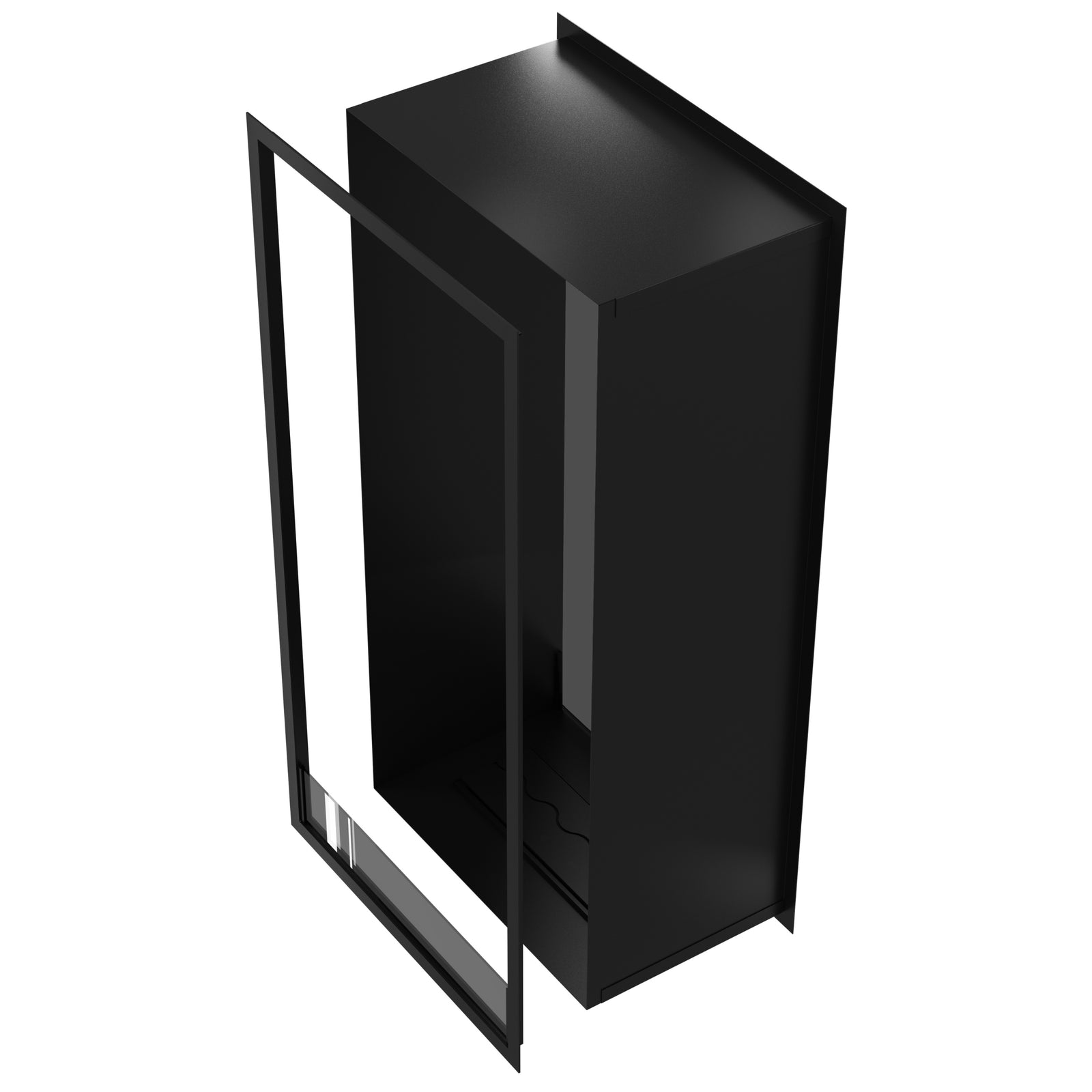 Fame Vertical See-Through Fireplace Single Full Glass 60 x 100 cm