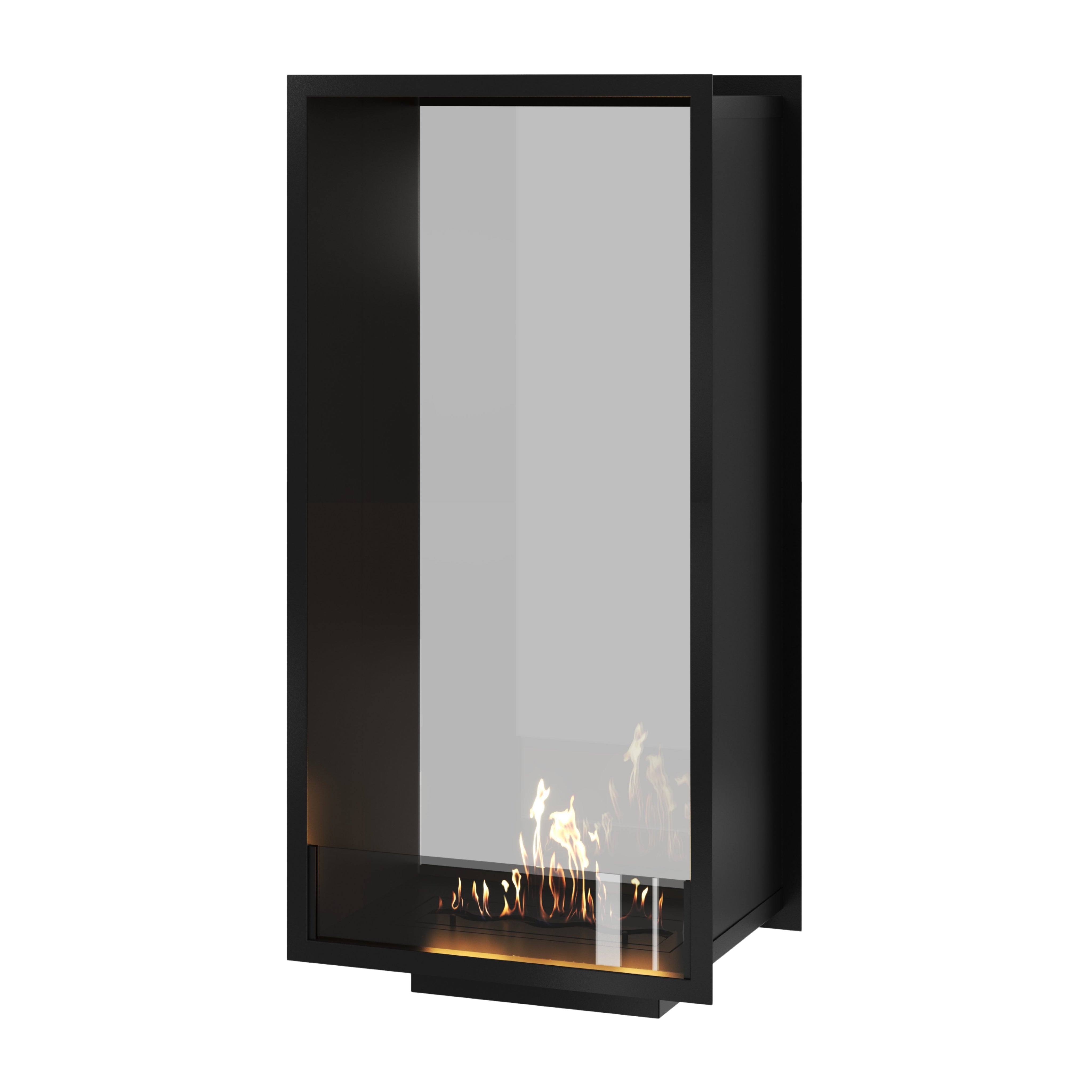 Image of Fame Vertical See-Through Fireplace Single Full Glass 60 x 180 cm