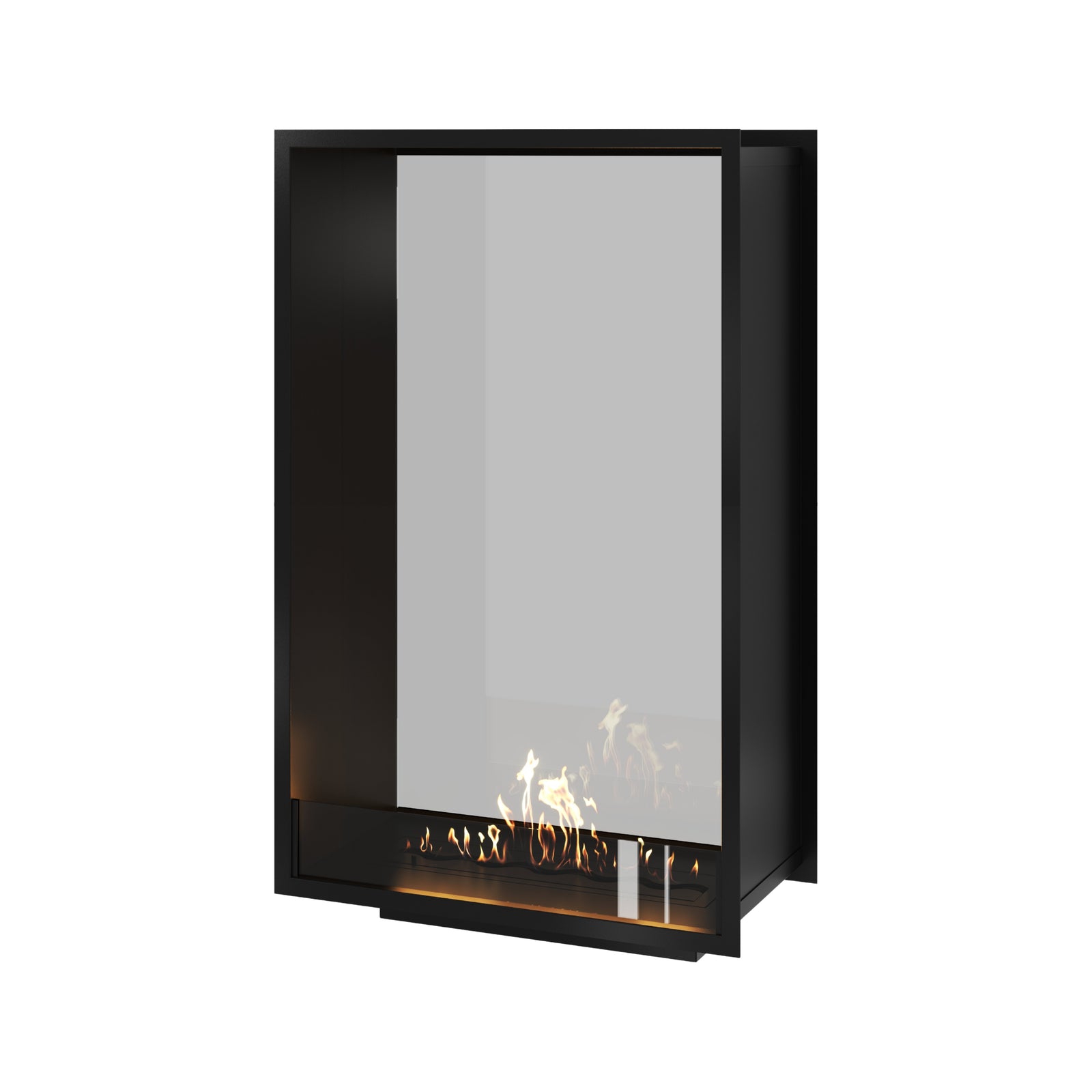 Fame Vertical See-through Fireplace Single Full Glass 80 x 120 cm
