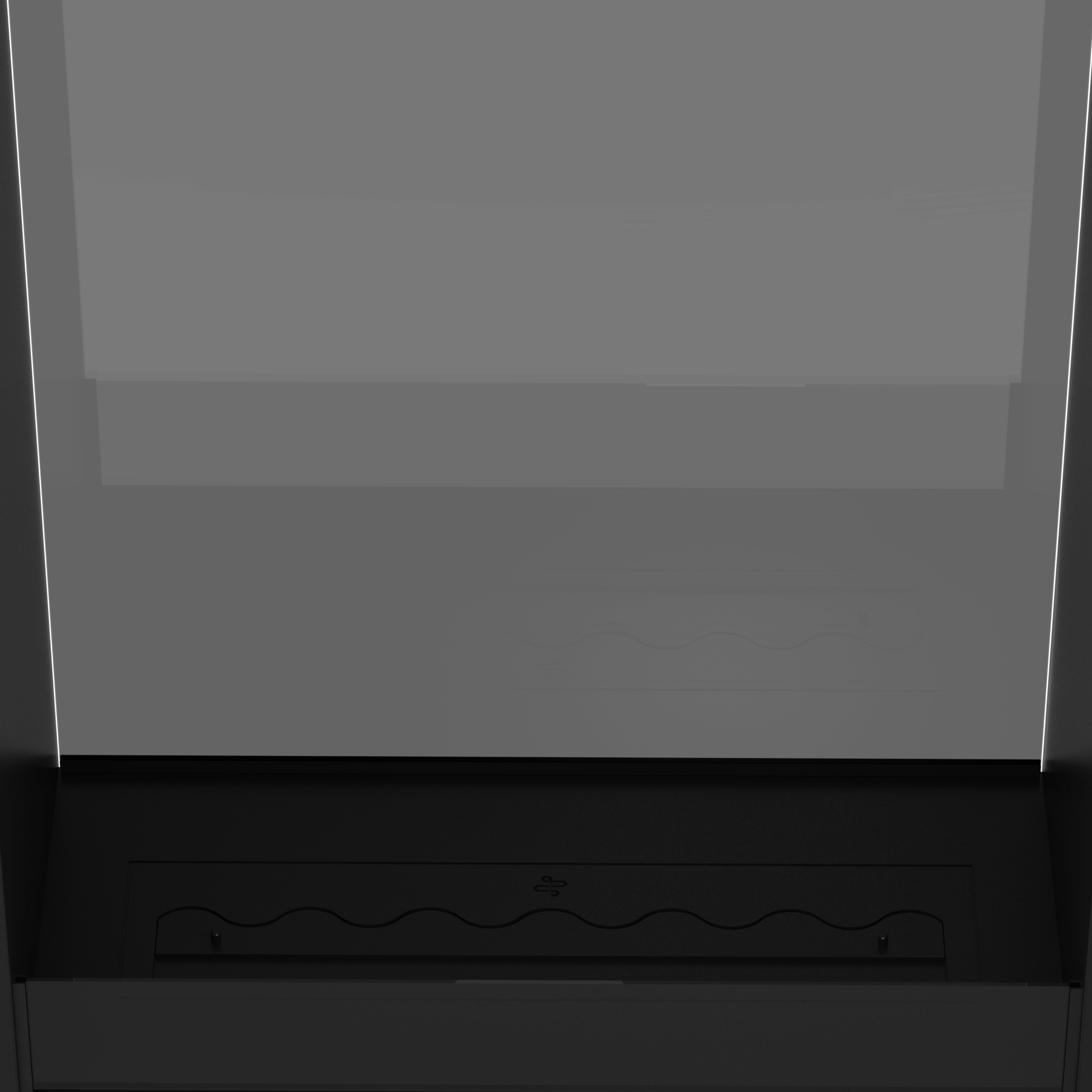 Image of Fame Vertical See-through Fireplace Single Full Glass 90 x 100 cm