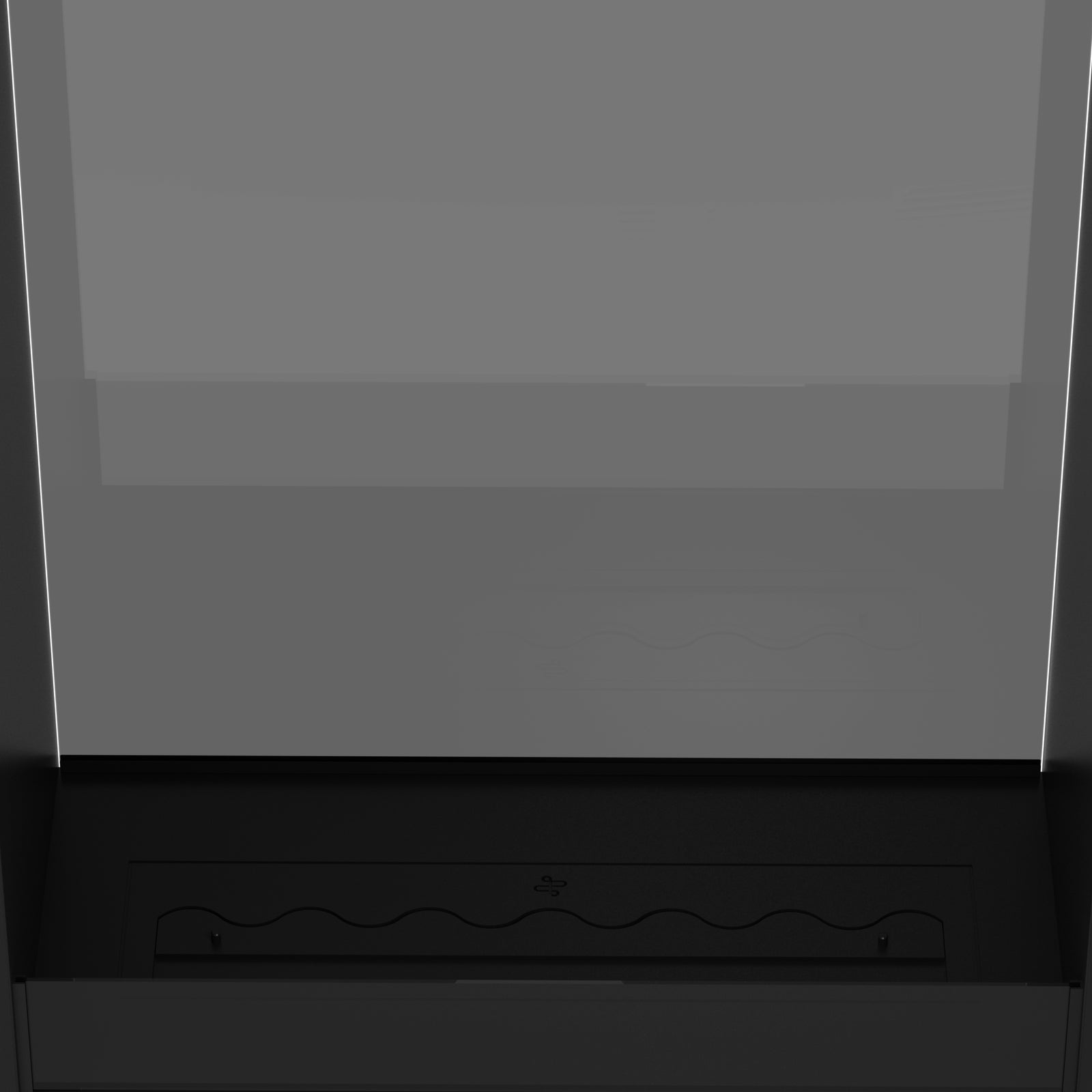 Fame Vertical See-through Fireplace Single Full Glass 90 x 160 cm