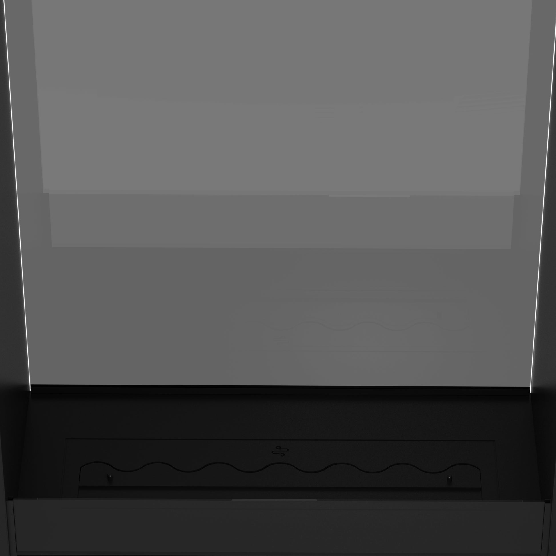 Fame Vertical See-through Fireplace Single Full Glass 90 x 100 cm
