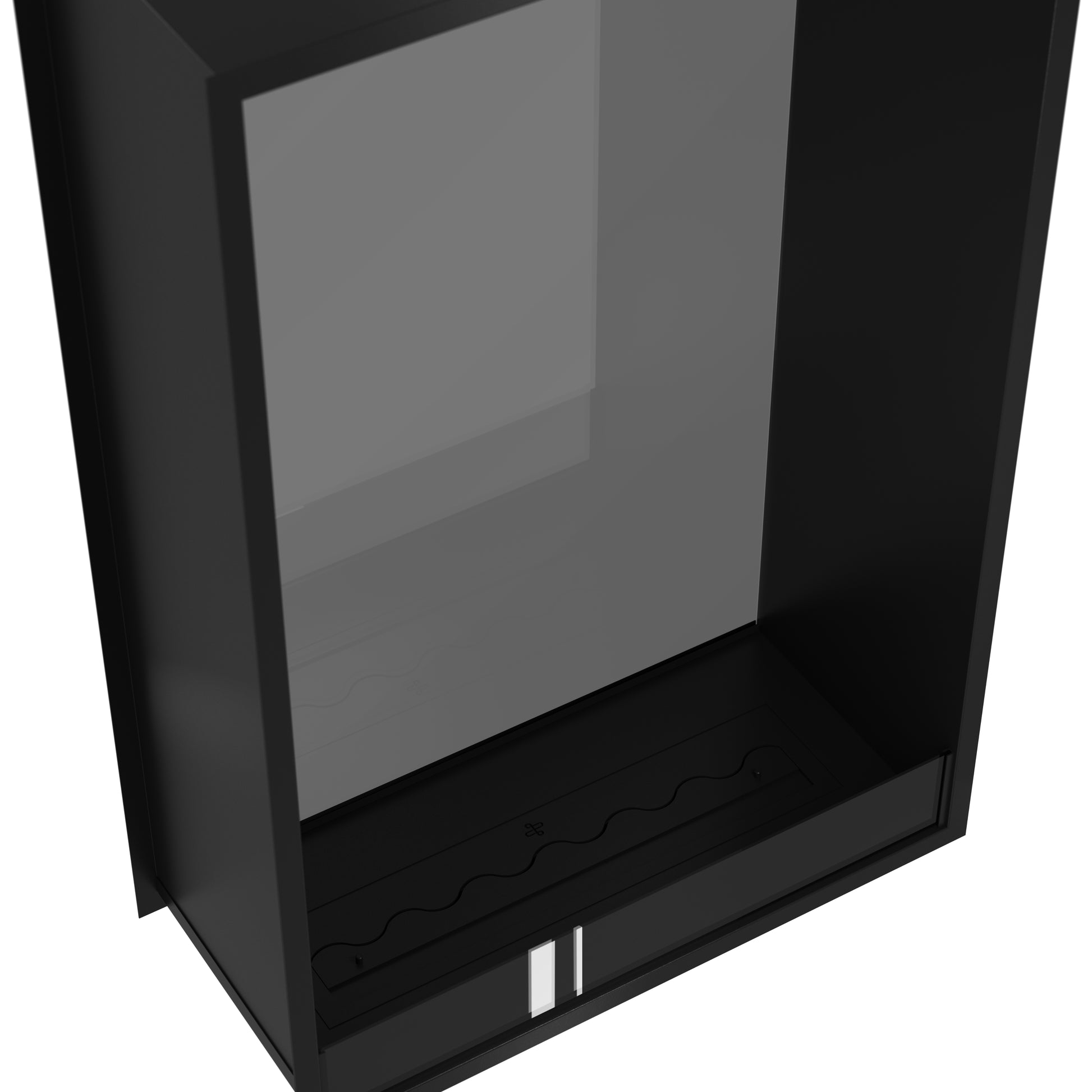Fame Vertical See-through Fireplace Single Full Glass 90 x 100 cm