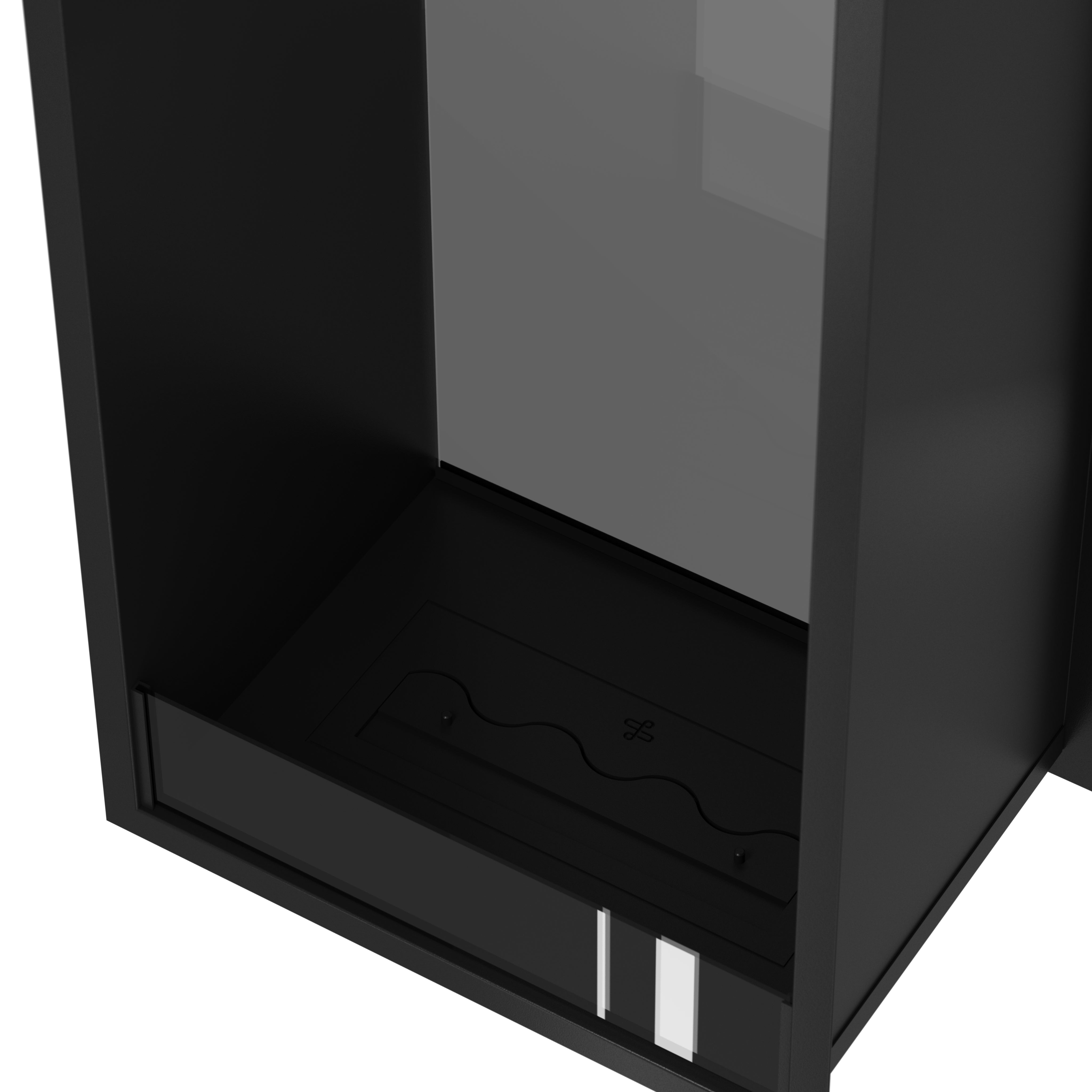 Image of Fame Vertical See-Through Fireplace Single Full Glass 60 x 100 cm