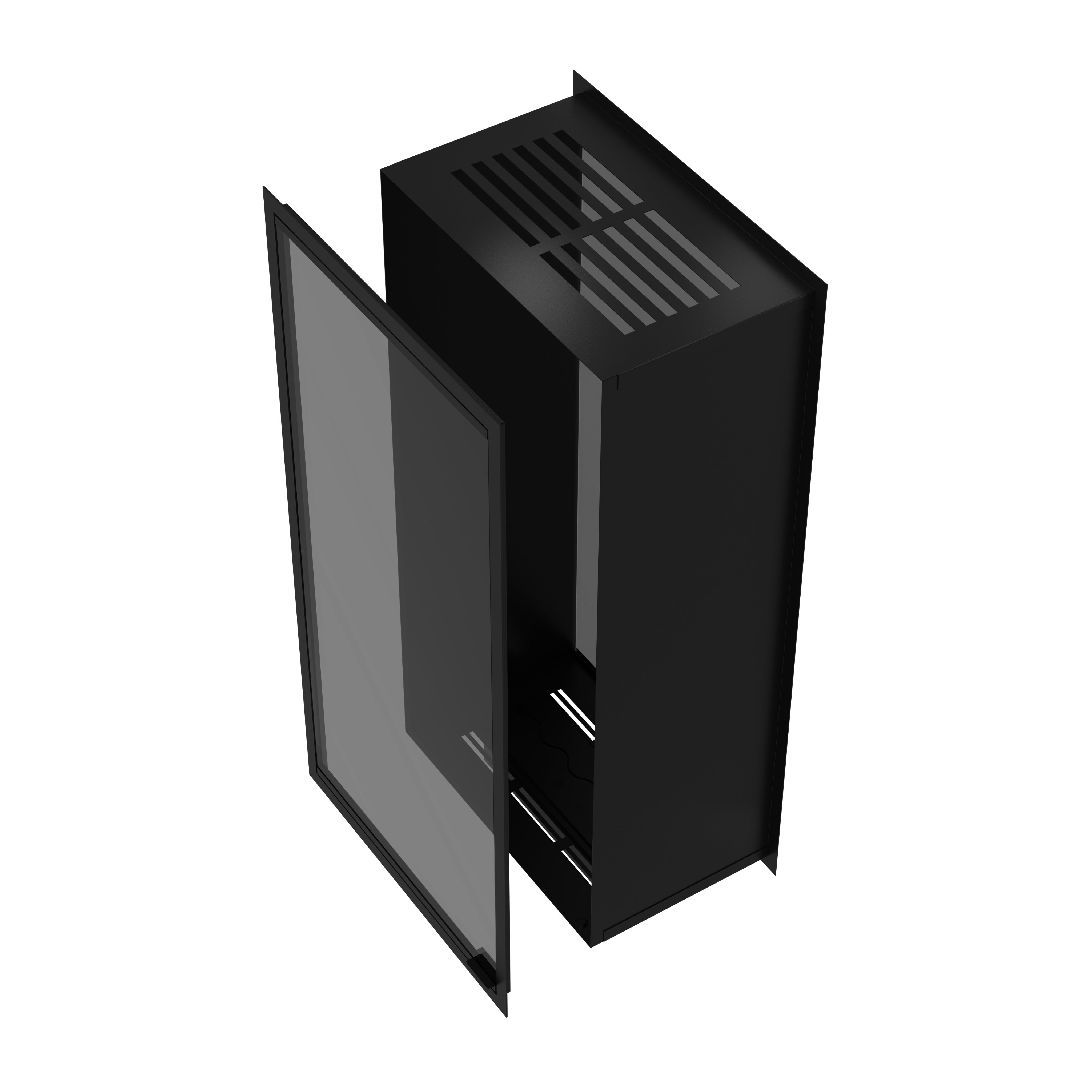 Image of Fame Vertical See-Through Fireplace Full Glass 70 x 200 cm