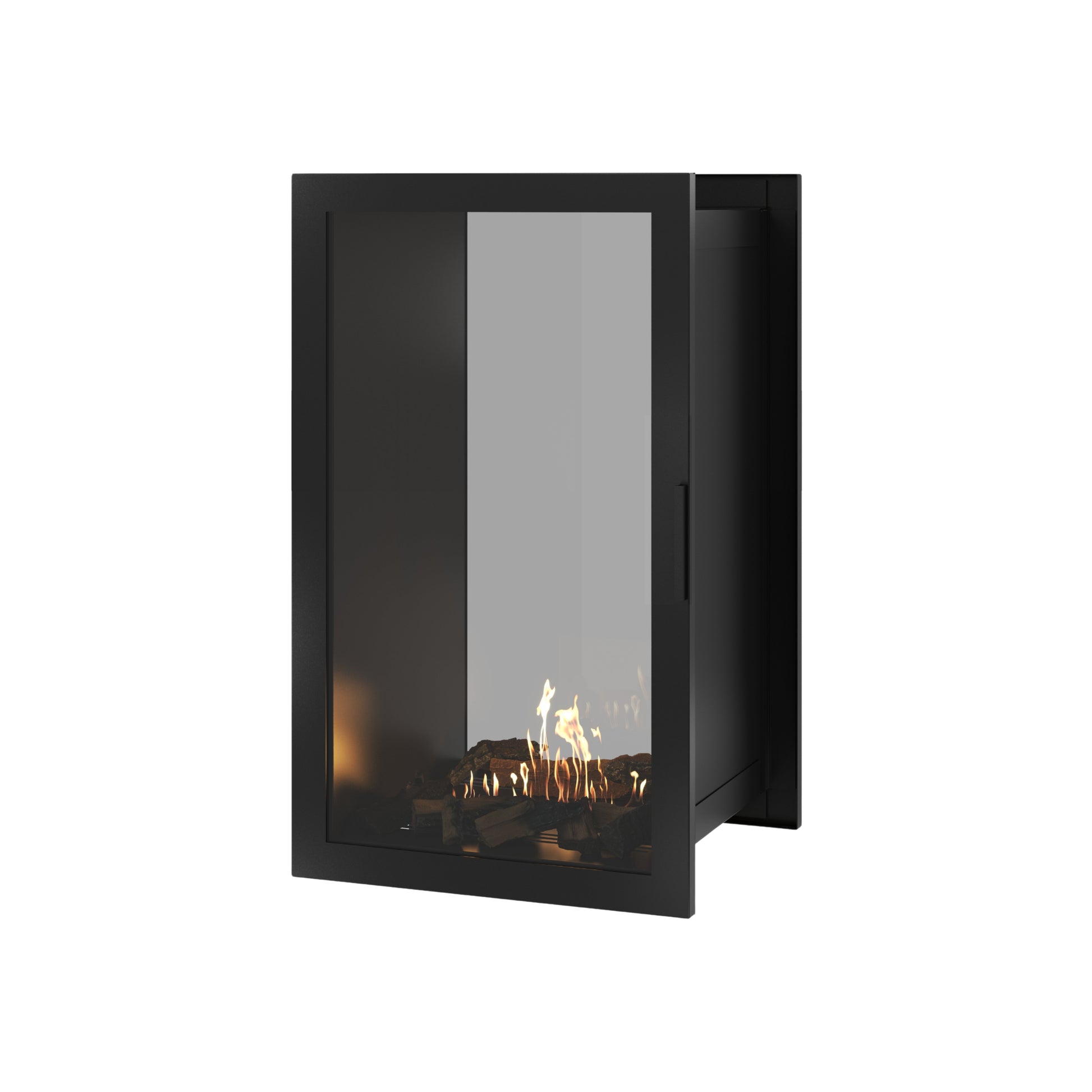 Fame Vertical See-Through Fireplace Full Glass 60 x 100 cm