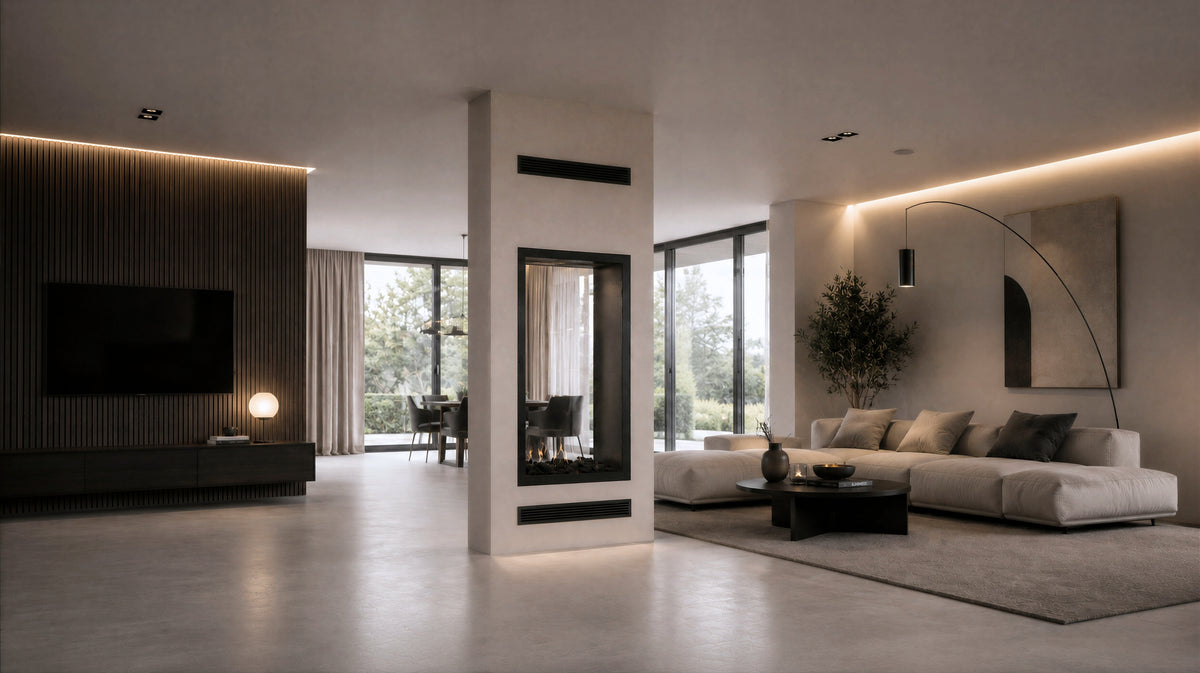 Fame Vertical See-Through Fireplace Full Glass 70 x 100 cm