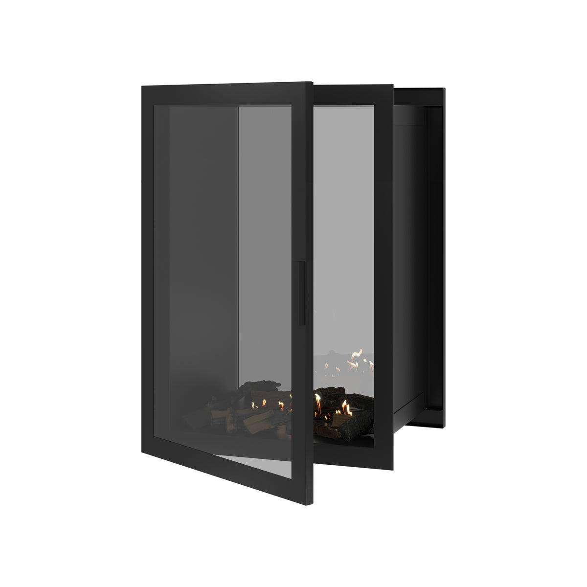 Fame Vertical See-Through Fireplace Full Glass 70 x 100 cm