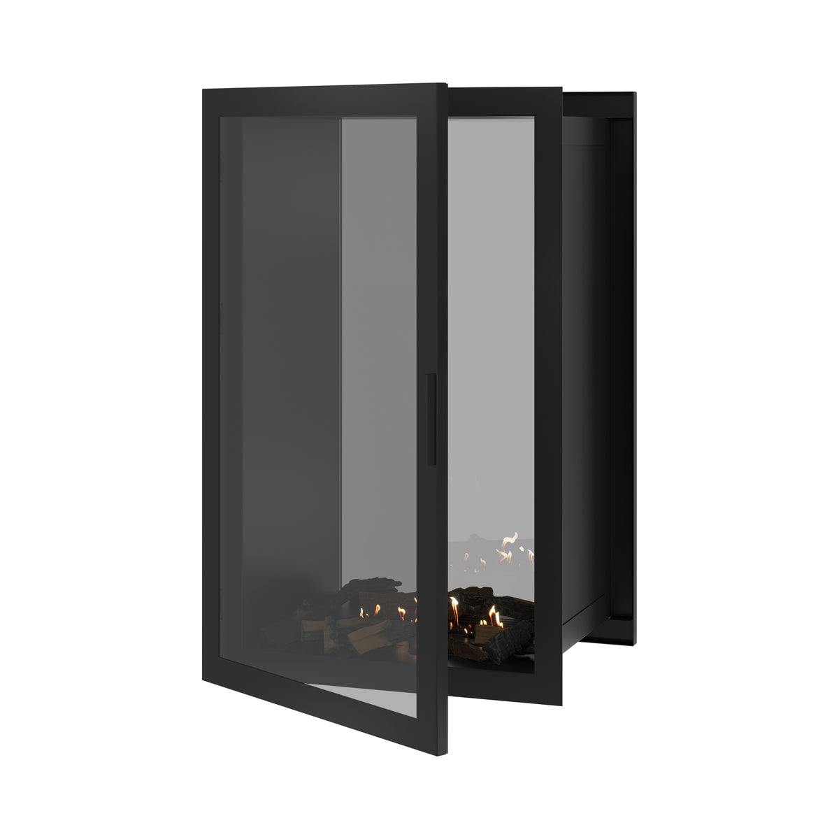 Fame Vertical See-Through Fireplace Full Glass 70 x 120 cm