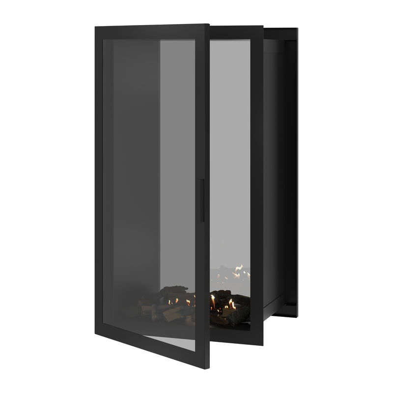 Fame Vertical See-Through Fireplace Full Glass 70 x 160 cm